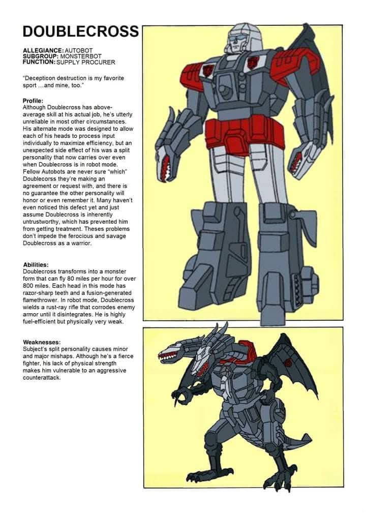 当時物 TRANSFORMERS DOUBLECROSS MONSTERBOT