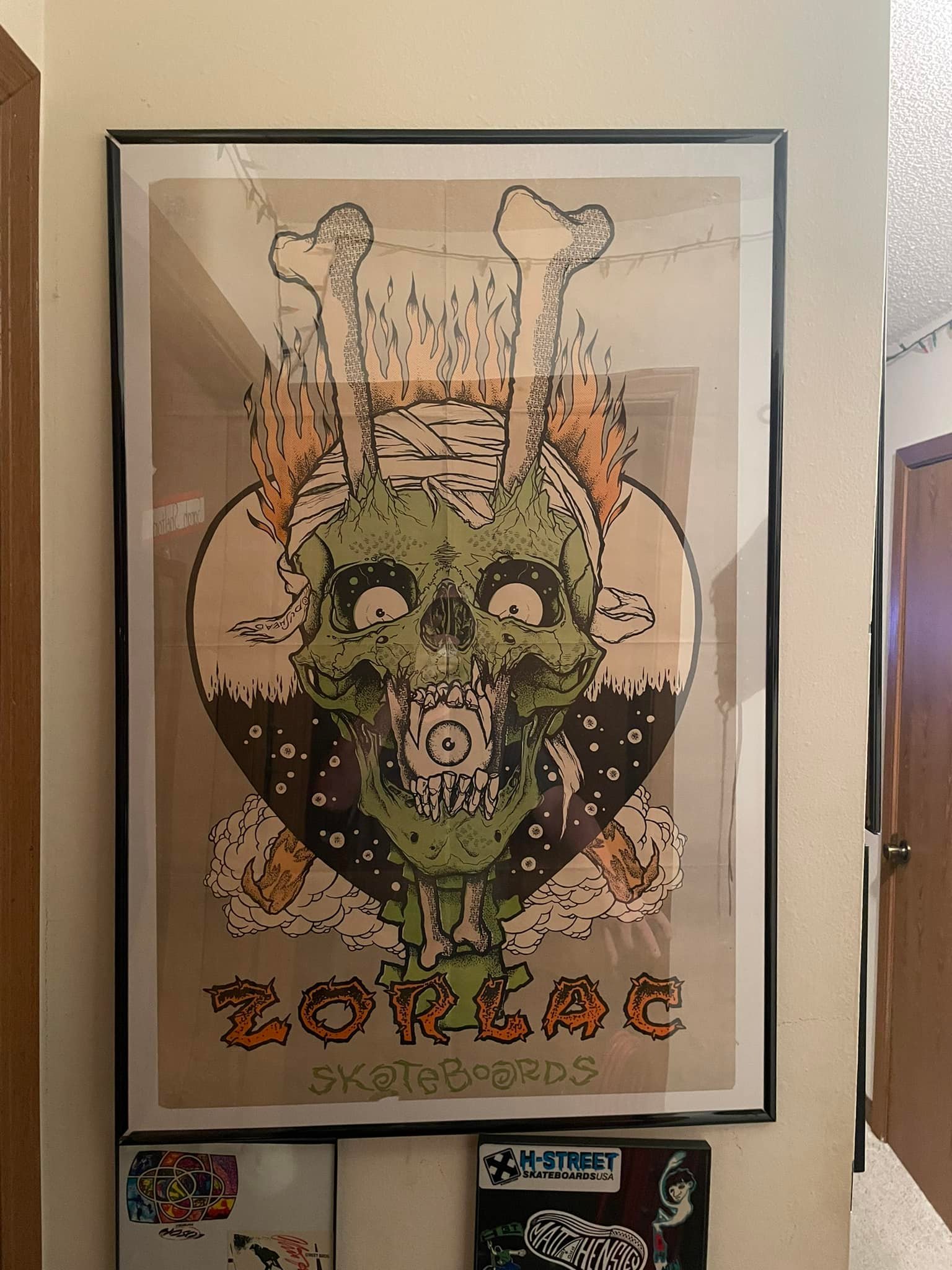 Vintage Zorlac poster and H-Street stickers collection