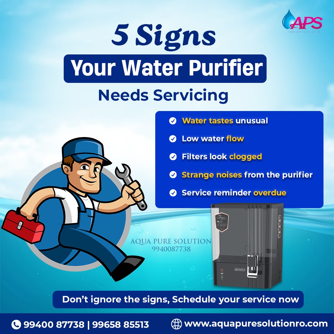 Aqua - 5 Signs Your Water Purifier Needs Service! ⚠️🔧 Is your water ...