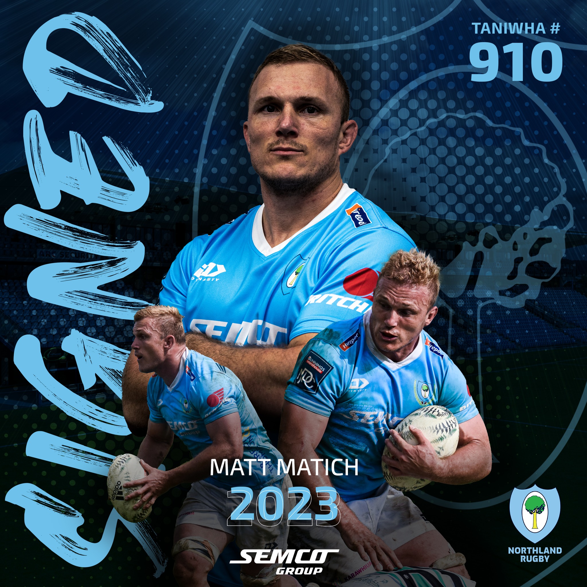 Rob Rush, Taniwha #964, has re-signed with Northland for 2023/2024
