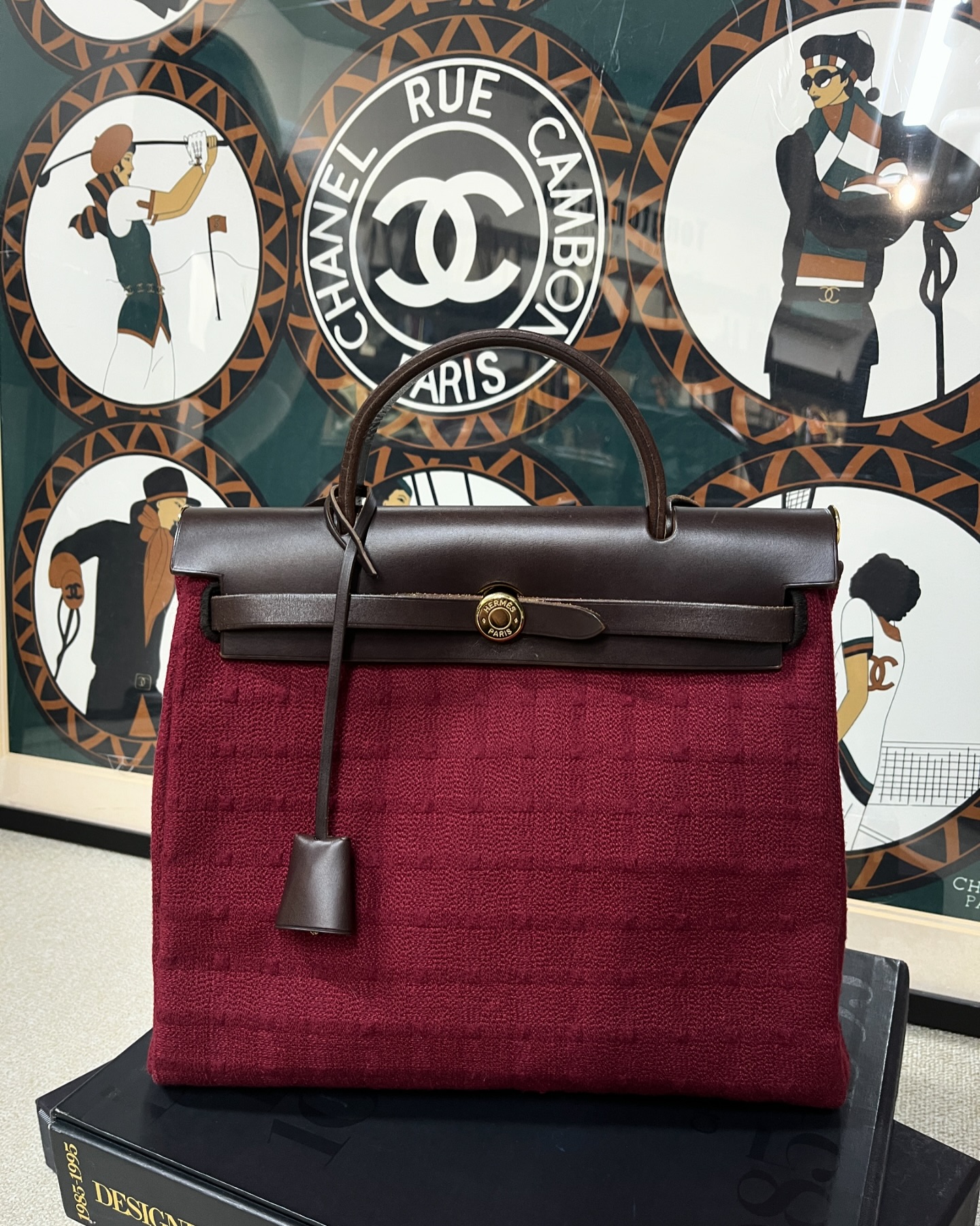 Hermes｜Herbag 31 Leather：Box&Toile&Canvas Color：White/Red/Brown 