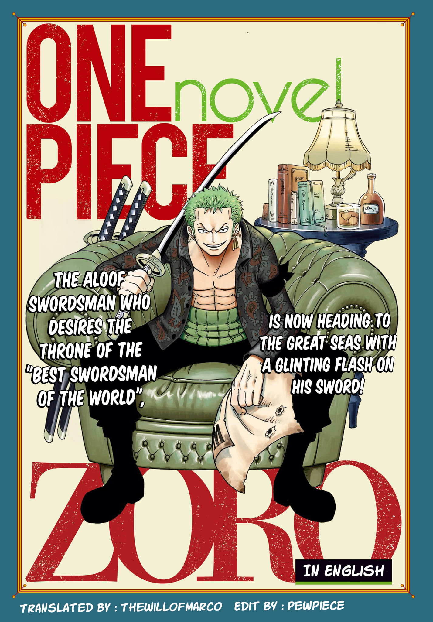 Latest Zoro novel with card