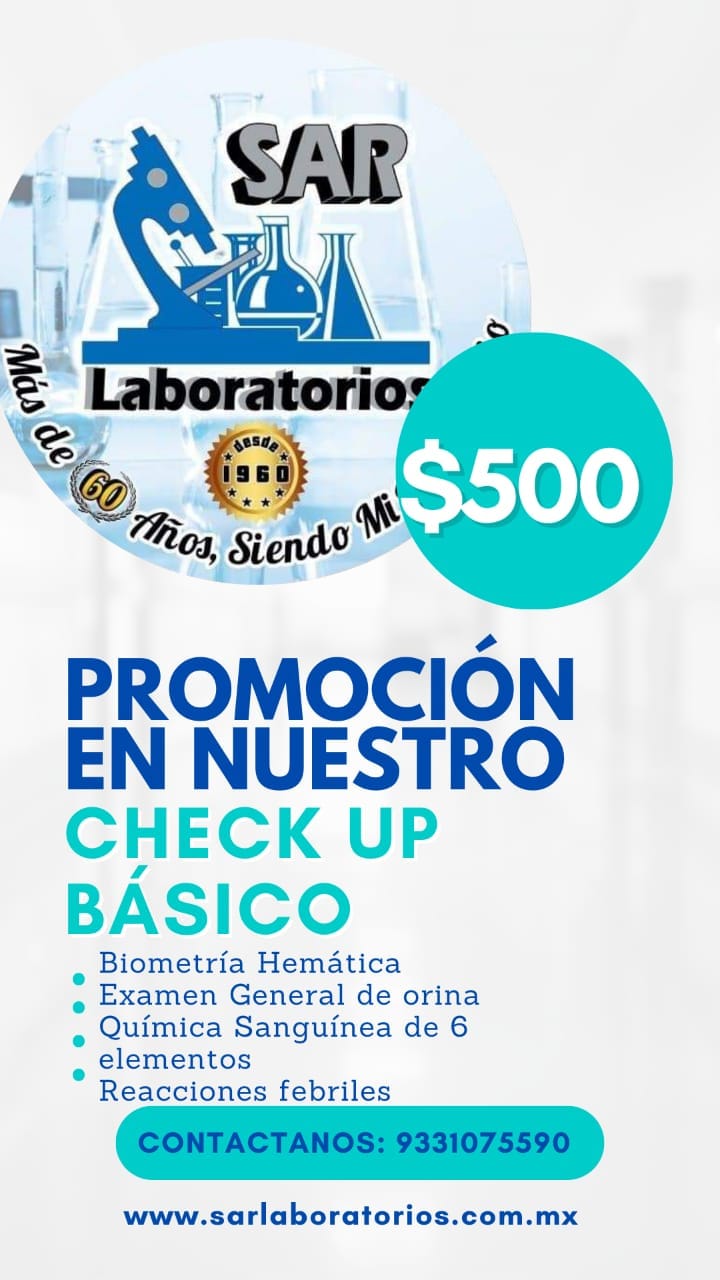 Laboratorio - ‼️PROMOCIÓN‼️ Paquete Check-up Basico $500.00* * Valido ...