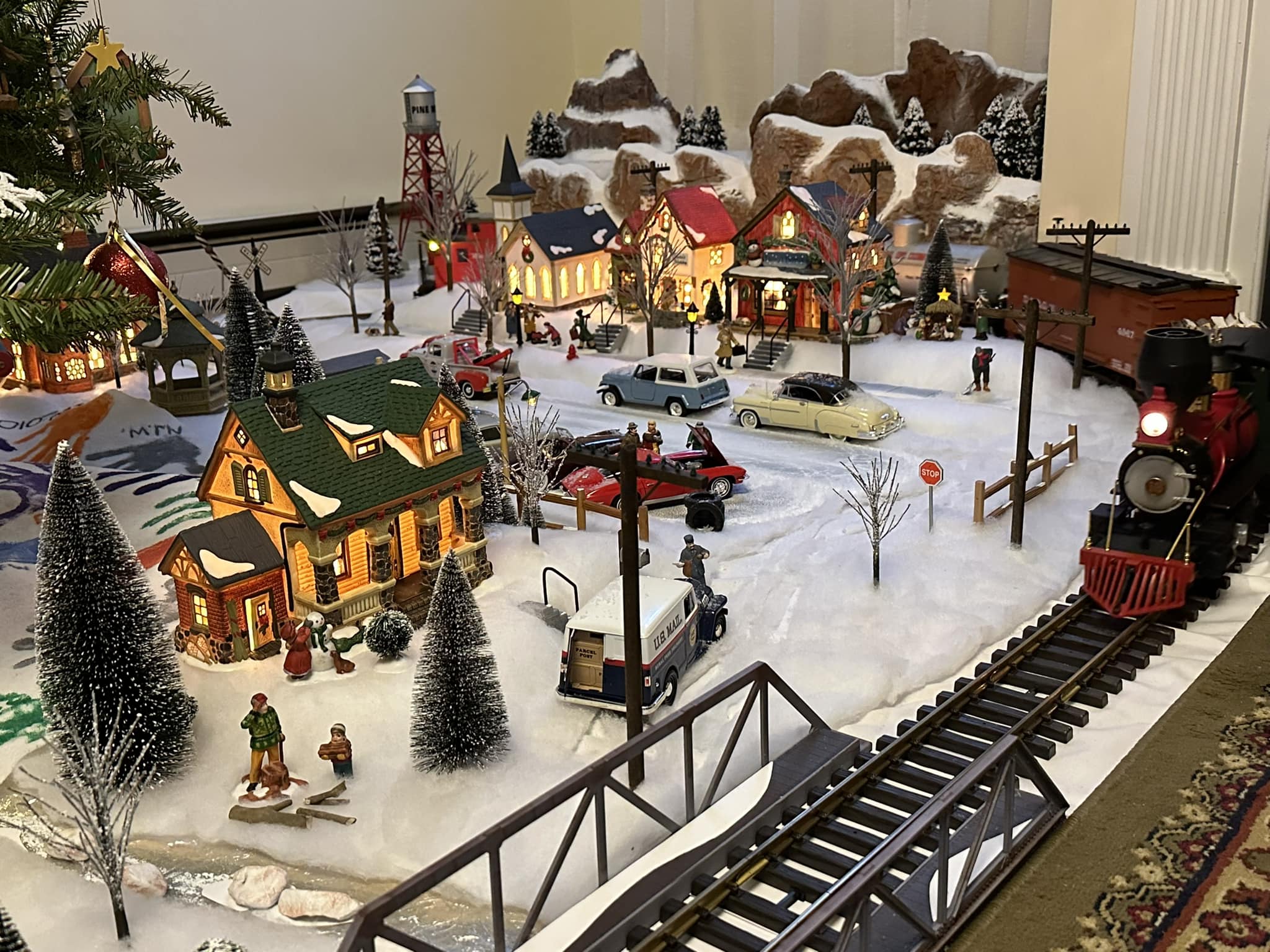 This year I combined my LGB layout and Christmas Village. ?