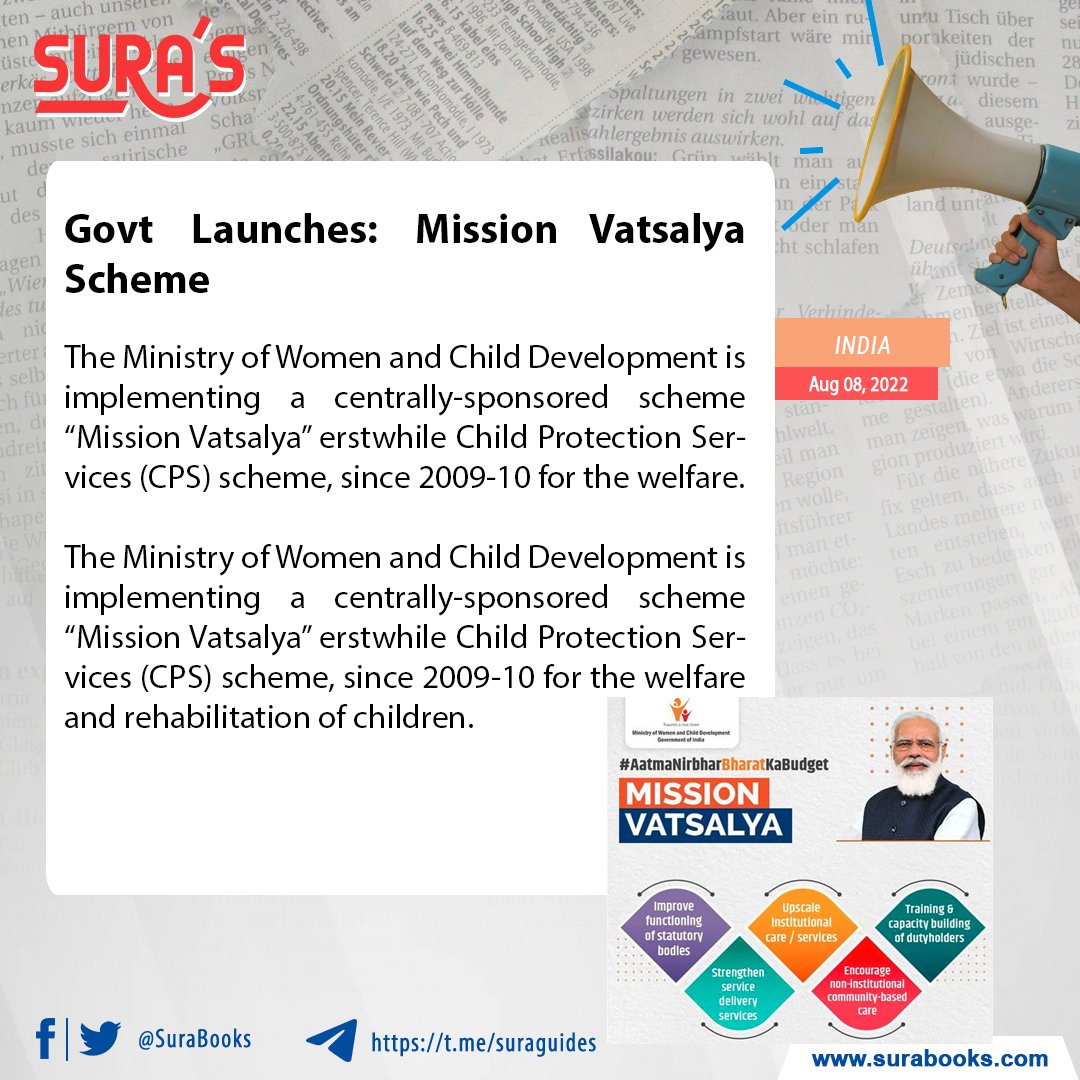 Exam - Government Launches: Mission Vatsalya Scheme The Ministry of ...