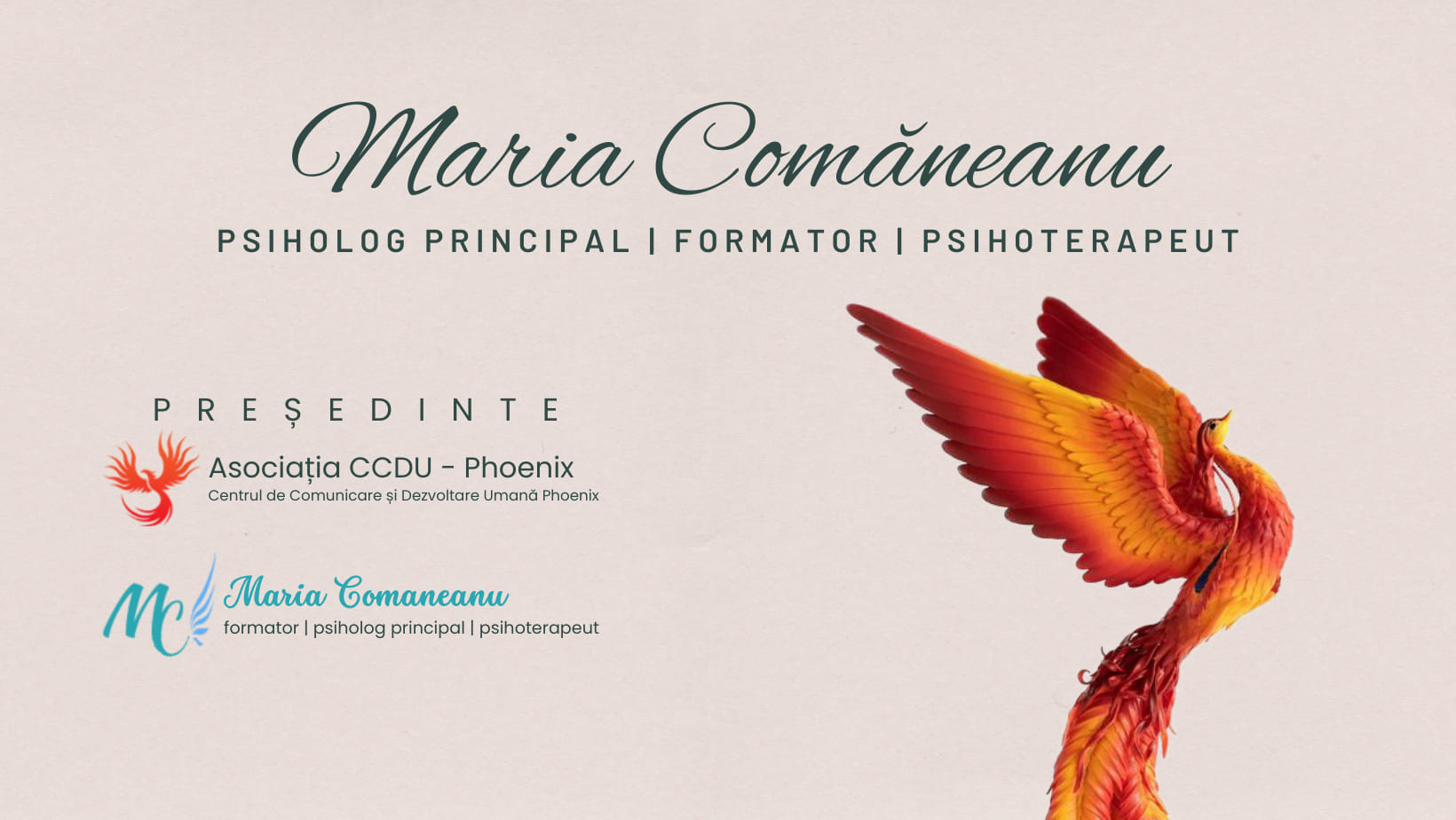 Maria Comăneanu - Psiholog Principal Formator | Bucharest