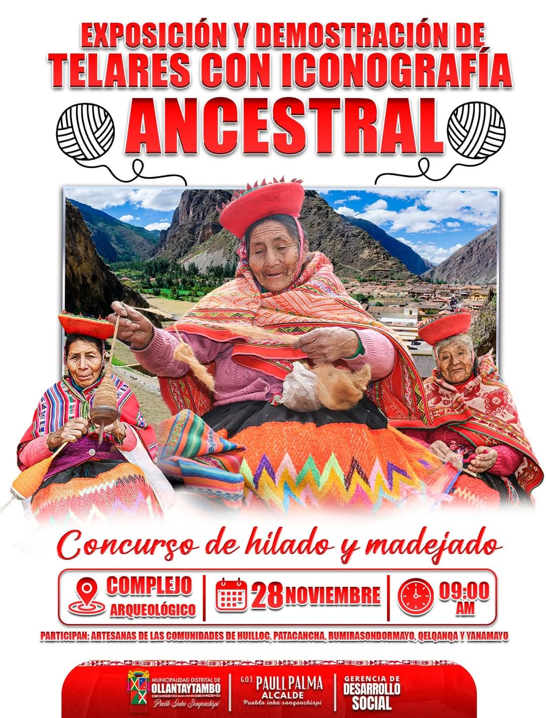 EXPOSICIÓN Y DEMOSTRACIÓN DE TELARES CON ICONOGRAFÍA TRADICIONAL ...