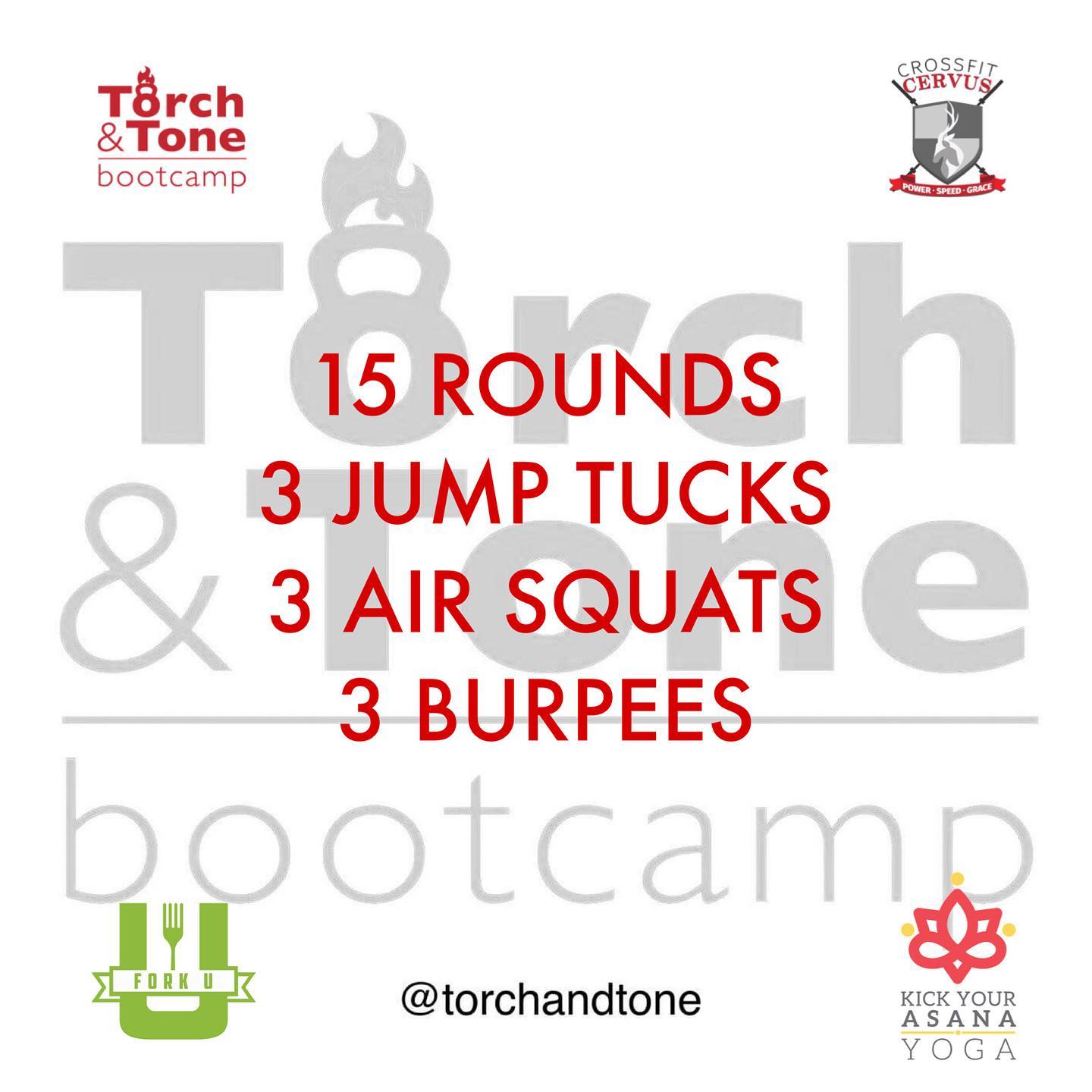 WARM UP 1x - 400m Run 3 Rounds of:... - Torch & Tone Bootcamp | Facebook