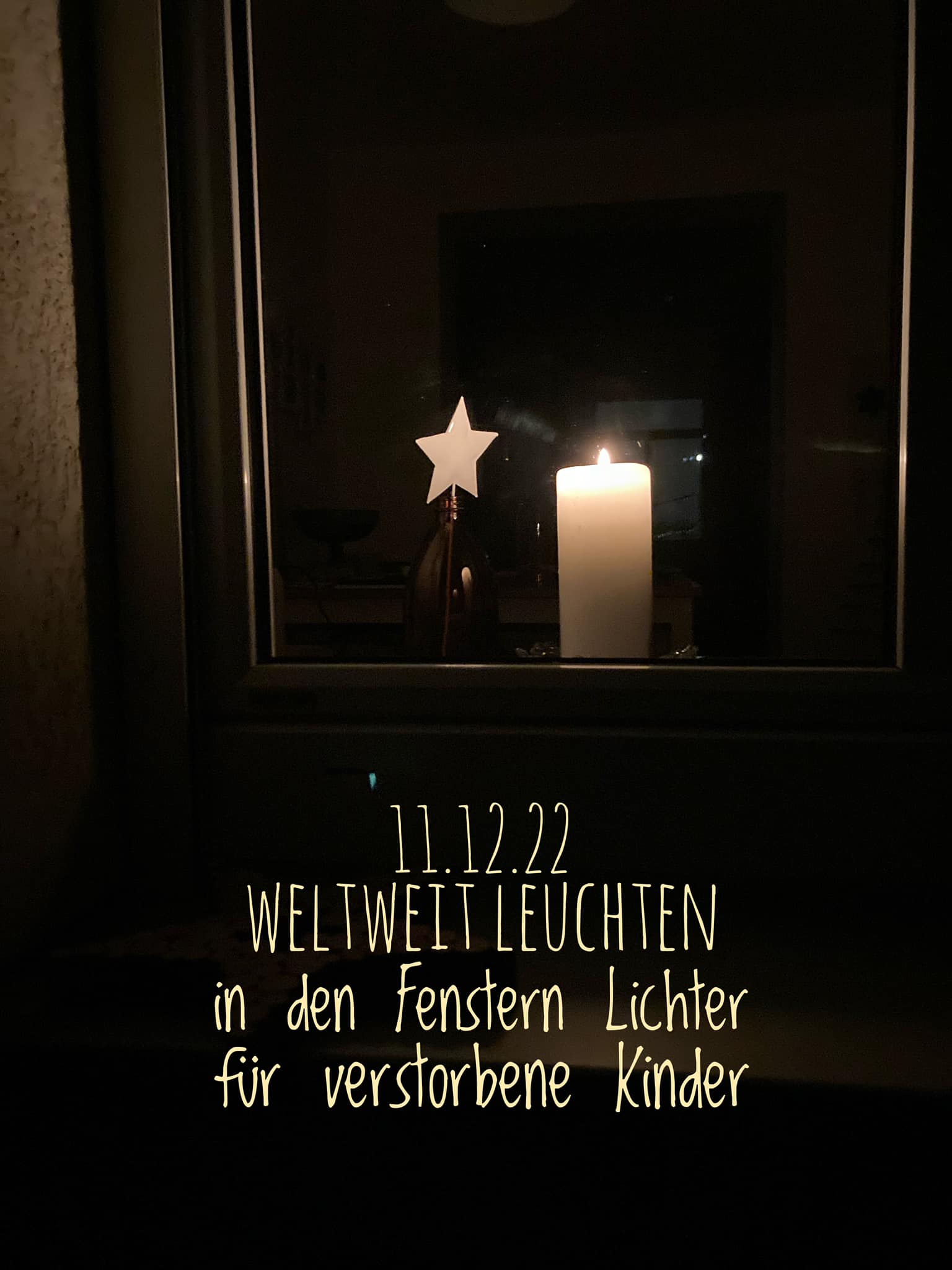 Eine 24-Stunden-Lichterwelle geht am 11.12.2022 beim weltweiten Kerzenleuchten (Worldwide Candle Lighting) um die Welt. Immer am 2. Dezembersonntag gedenken Angehörige weltweit ihrer verstorbenen Kind