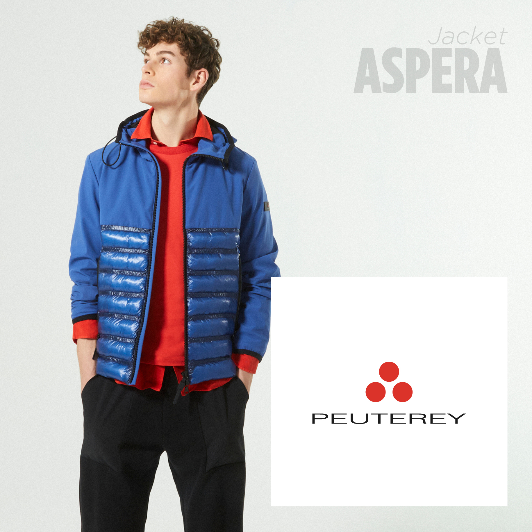 ASPERA MD BMAT Dual material bomber jacket in stretch nylon 