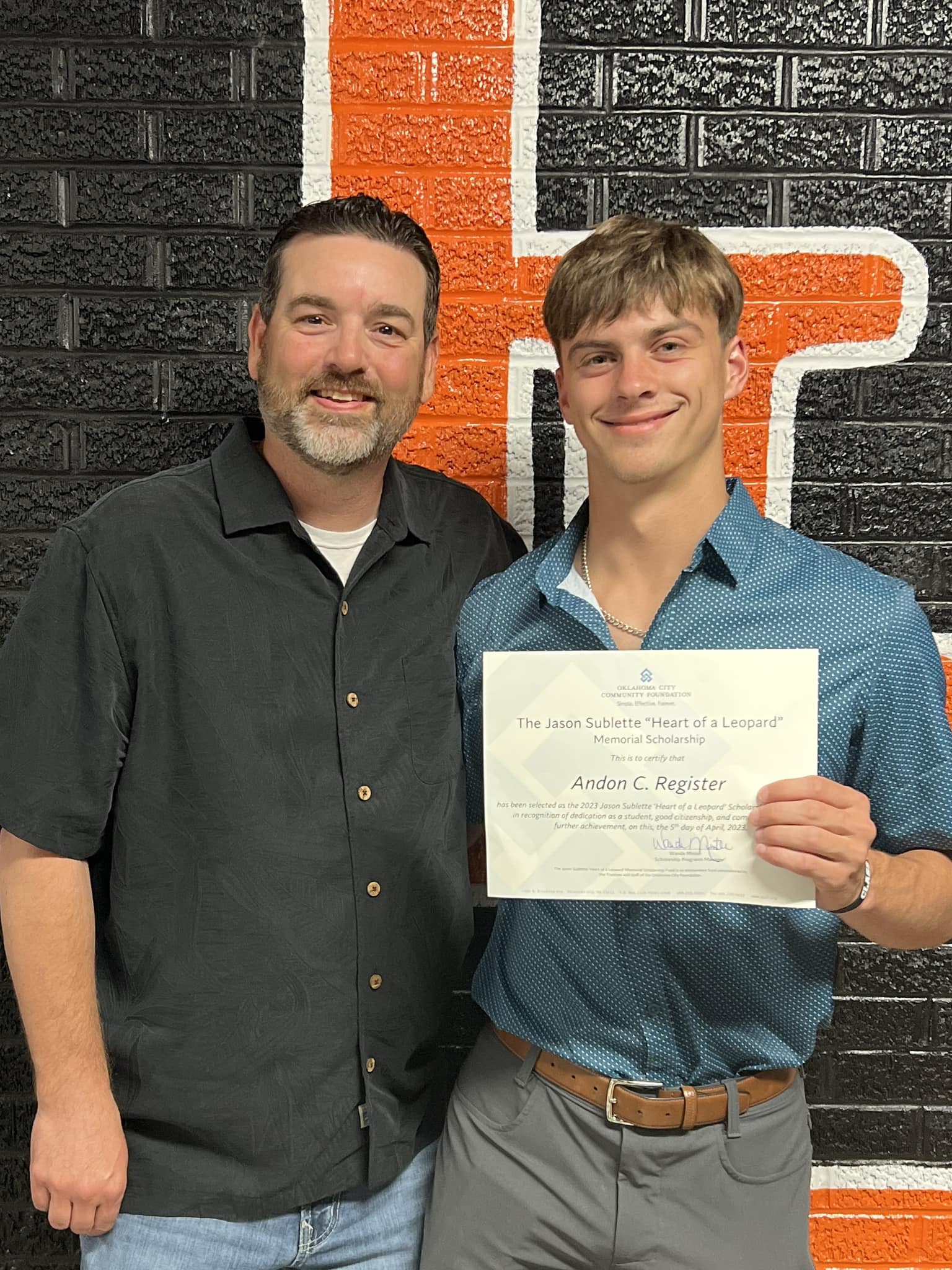 Jason Sublette Heart of a Leopard Memorial Scholarship
