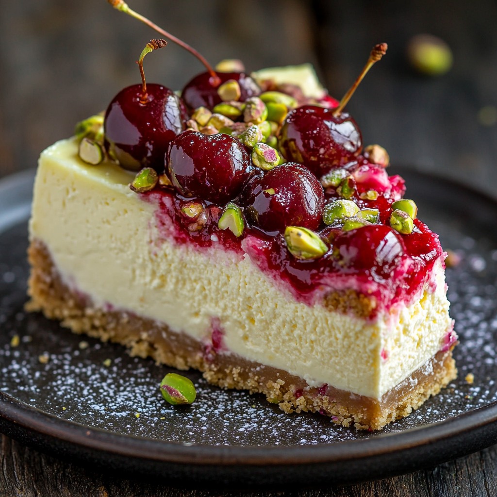 Olivia Recipes - Lemon-Lime Cherry Pistachio Cheesecake 