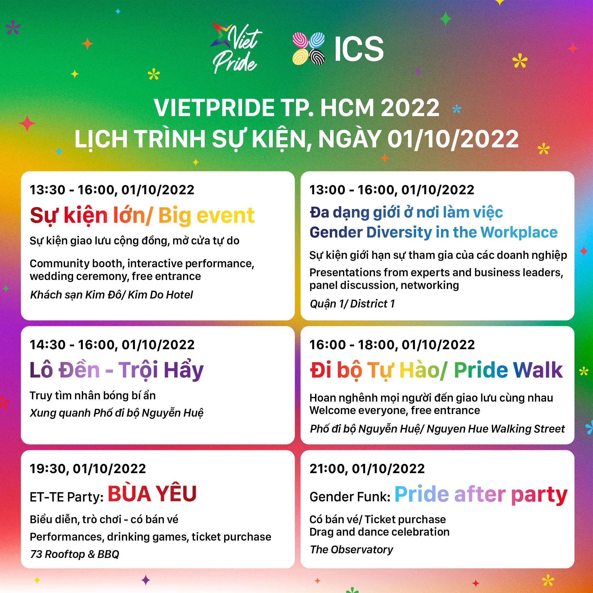 ICS Center - [VIETPRIDE TP.HCM 2022] NGÀY 01/10/2022 ĐẦY...