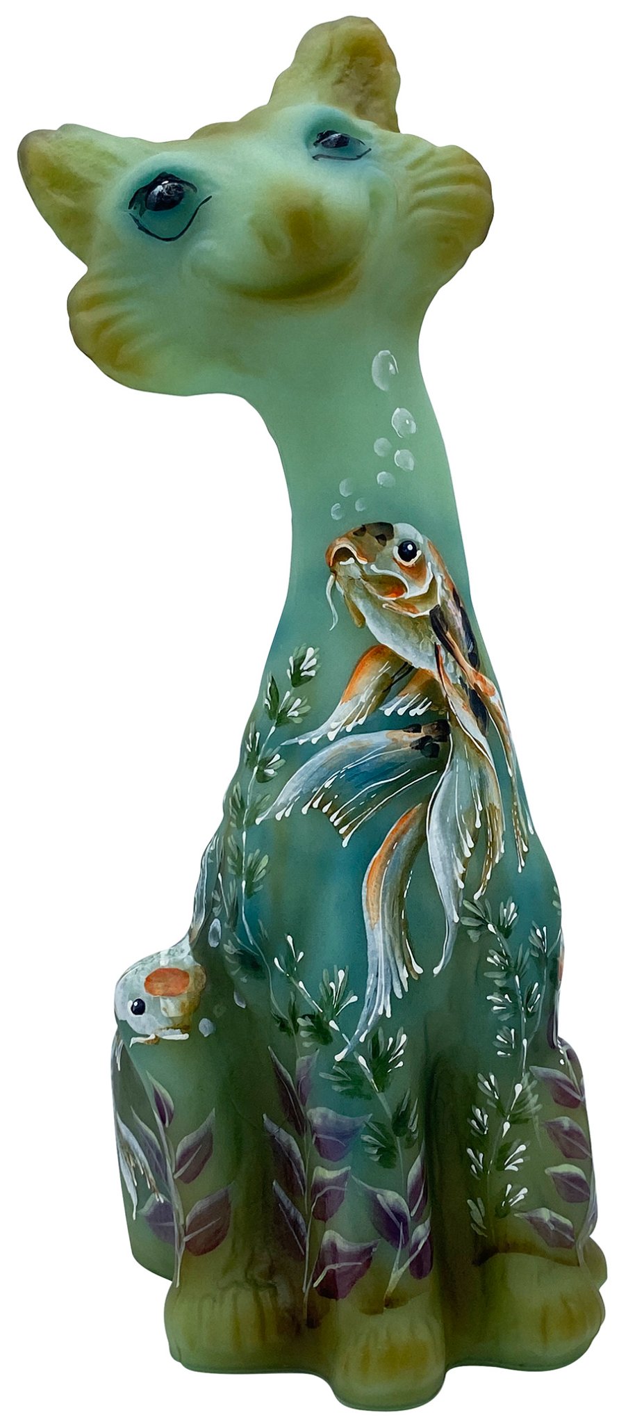 Fenton limited edition alley cat figurine by Mosser Glass