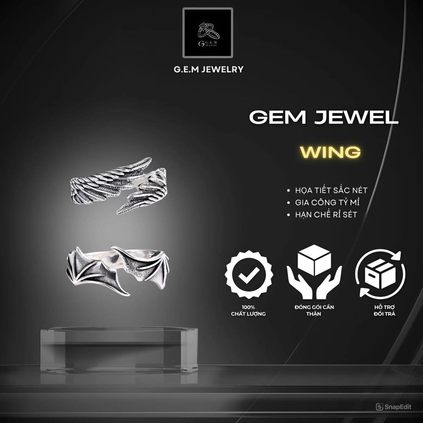 G.E.M Jewels - 💍Wing Ring là bộ nhẫn mang đậm dấu ấn nghệ... | Facebook