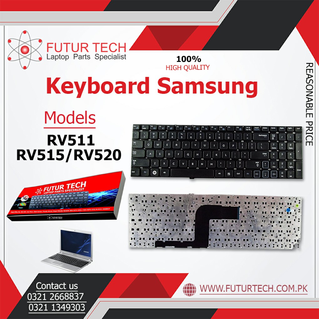 Futurtech Laptop Parts - Laptop Keyboard Samsung RV511 RV515 RV520 ...