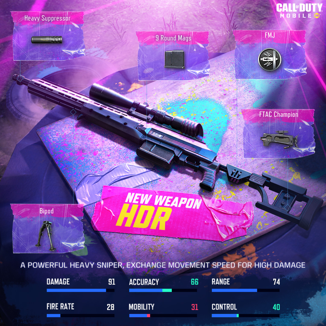 Garena Call of Duty Mobile - 🔫 INTRODUCING THE HDR 🔫 Take your long ...