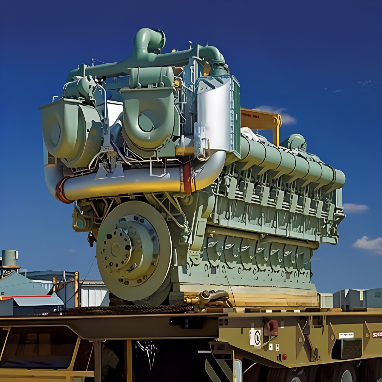 Riko - The image showcases an awe-inspiring example of a Marine Diesel ...