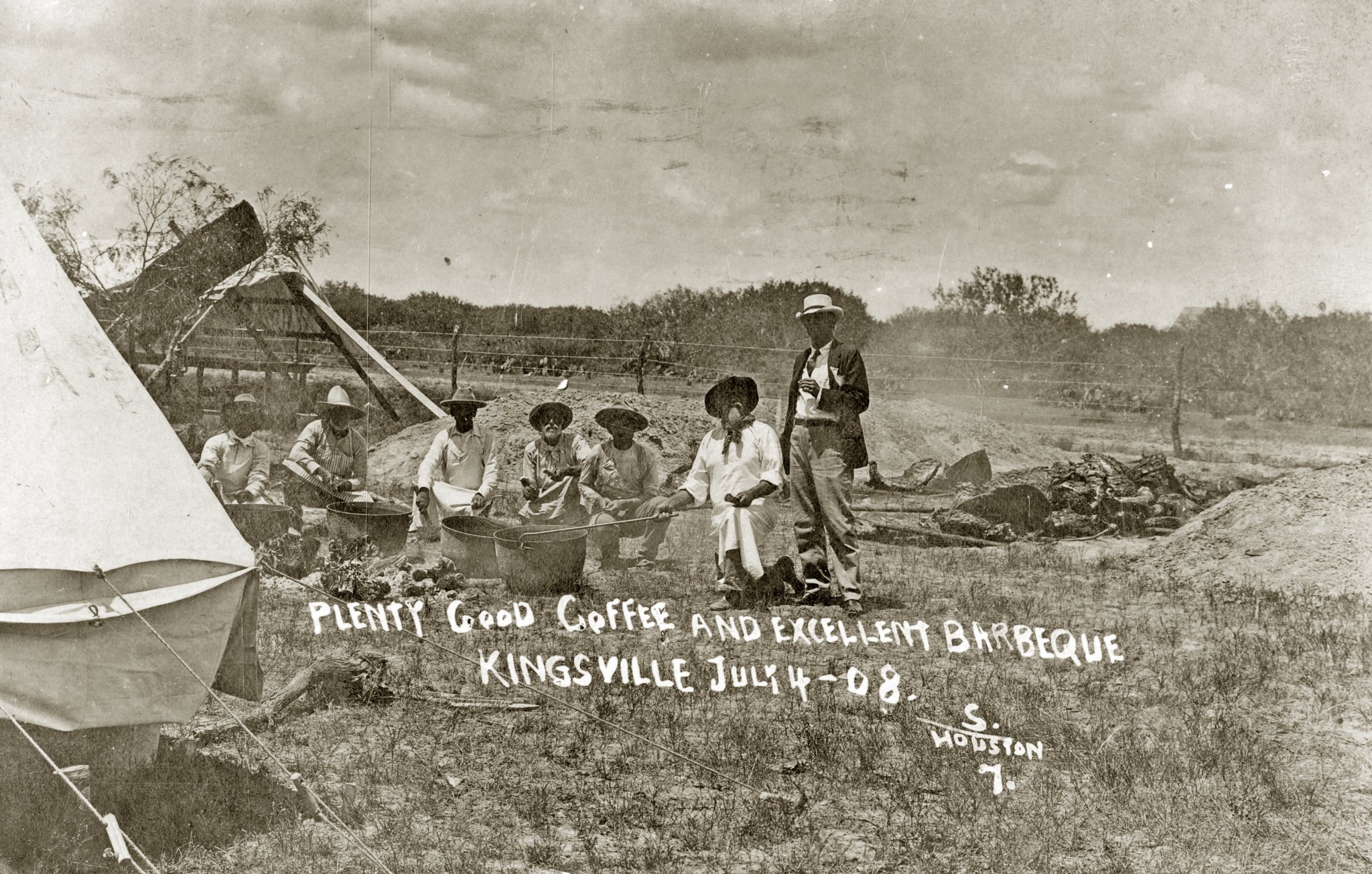 Traces of Texas - A MAGNIFICENT photo of a barbecue on the King Ranch ...