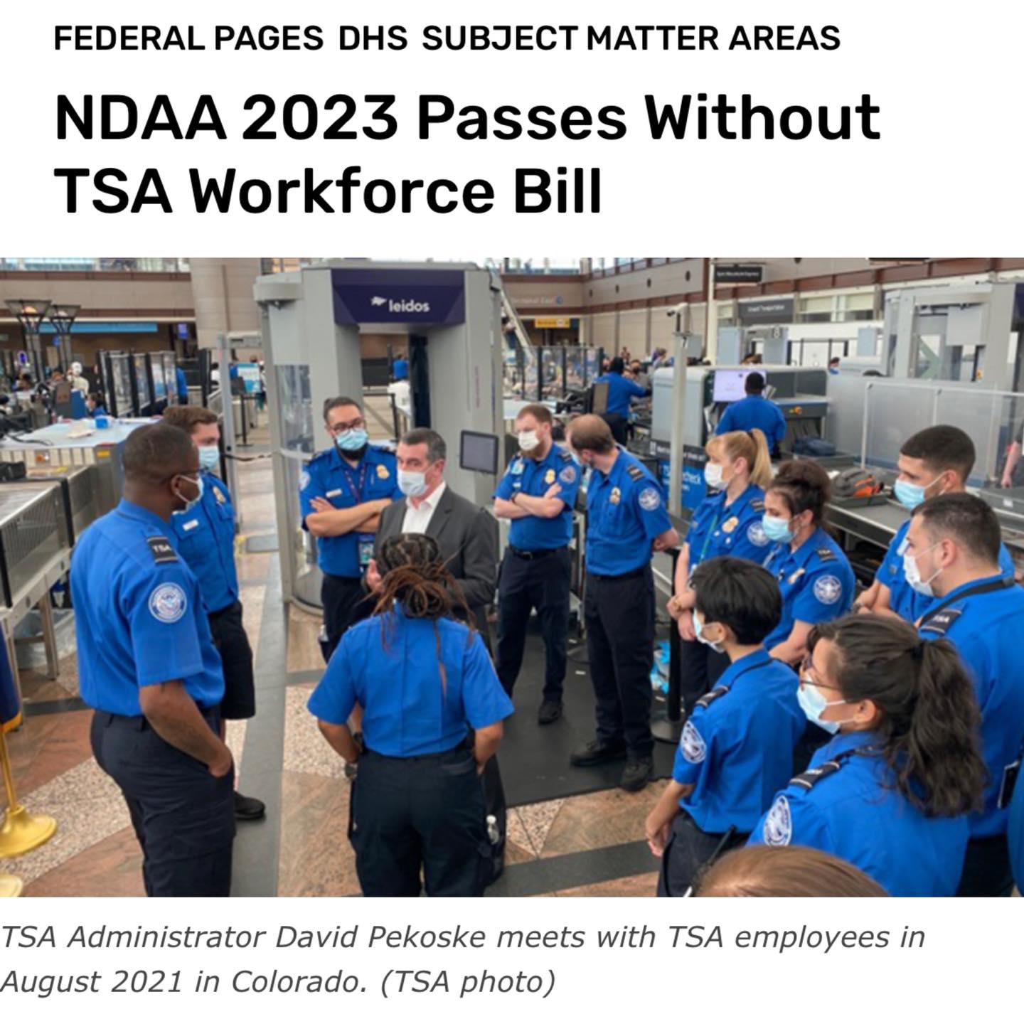 I Love TSA - NDAA 2023 Passes Without TSA Workforce Bill... | Facebook