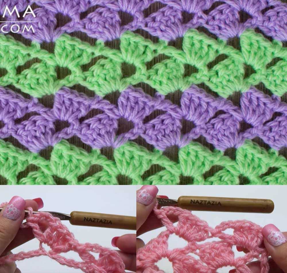 My Love Crochet - Slanted Shell Stitch [Free Crochet Pattern and Video ...