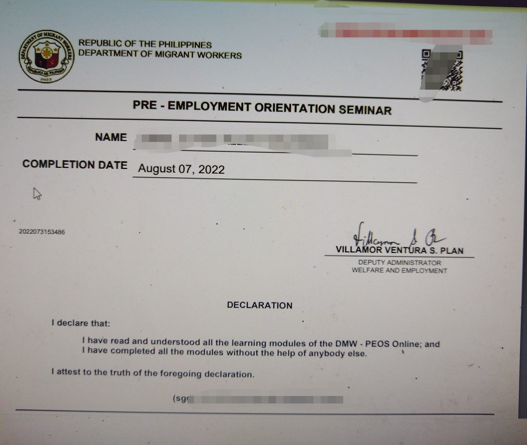 POEA ASSISTANCE EREG, PEOS, OEC , POEA APPOINTMENT | Facebook