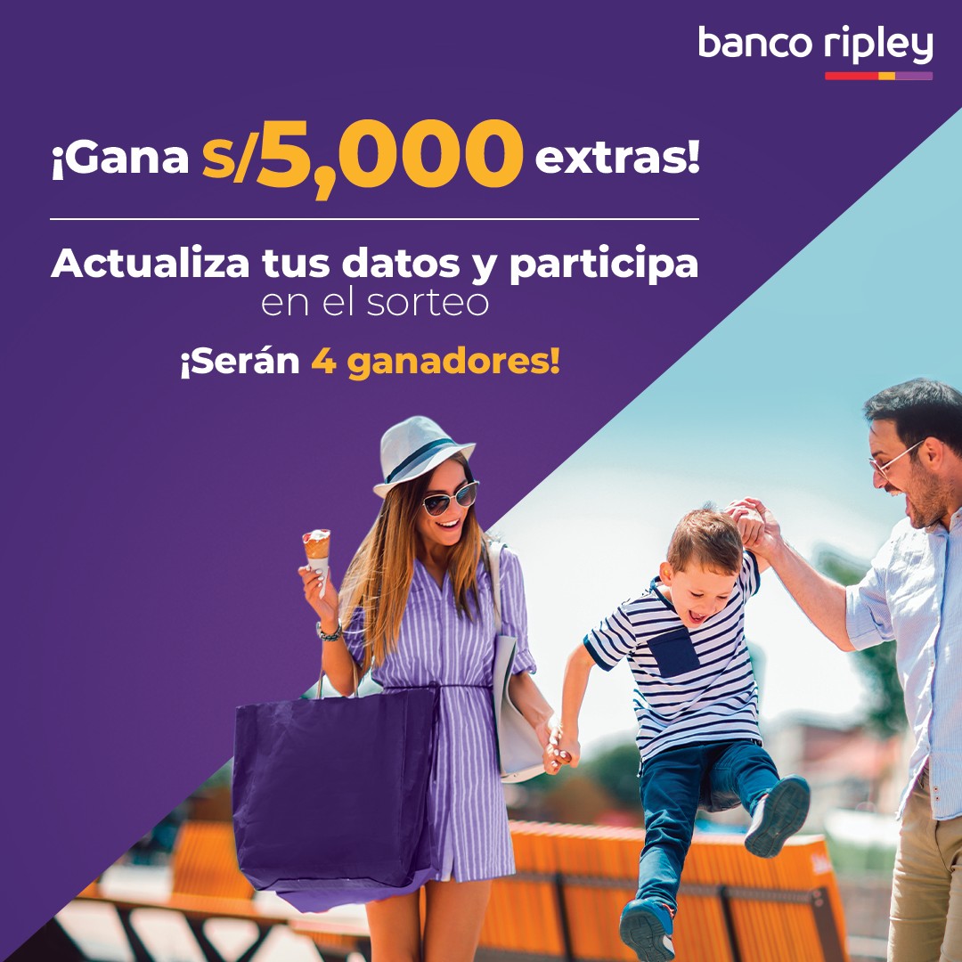Banco Ripley Perú - 📣 ¡Gana con el sorteo más fácil y simple! Solo ...