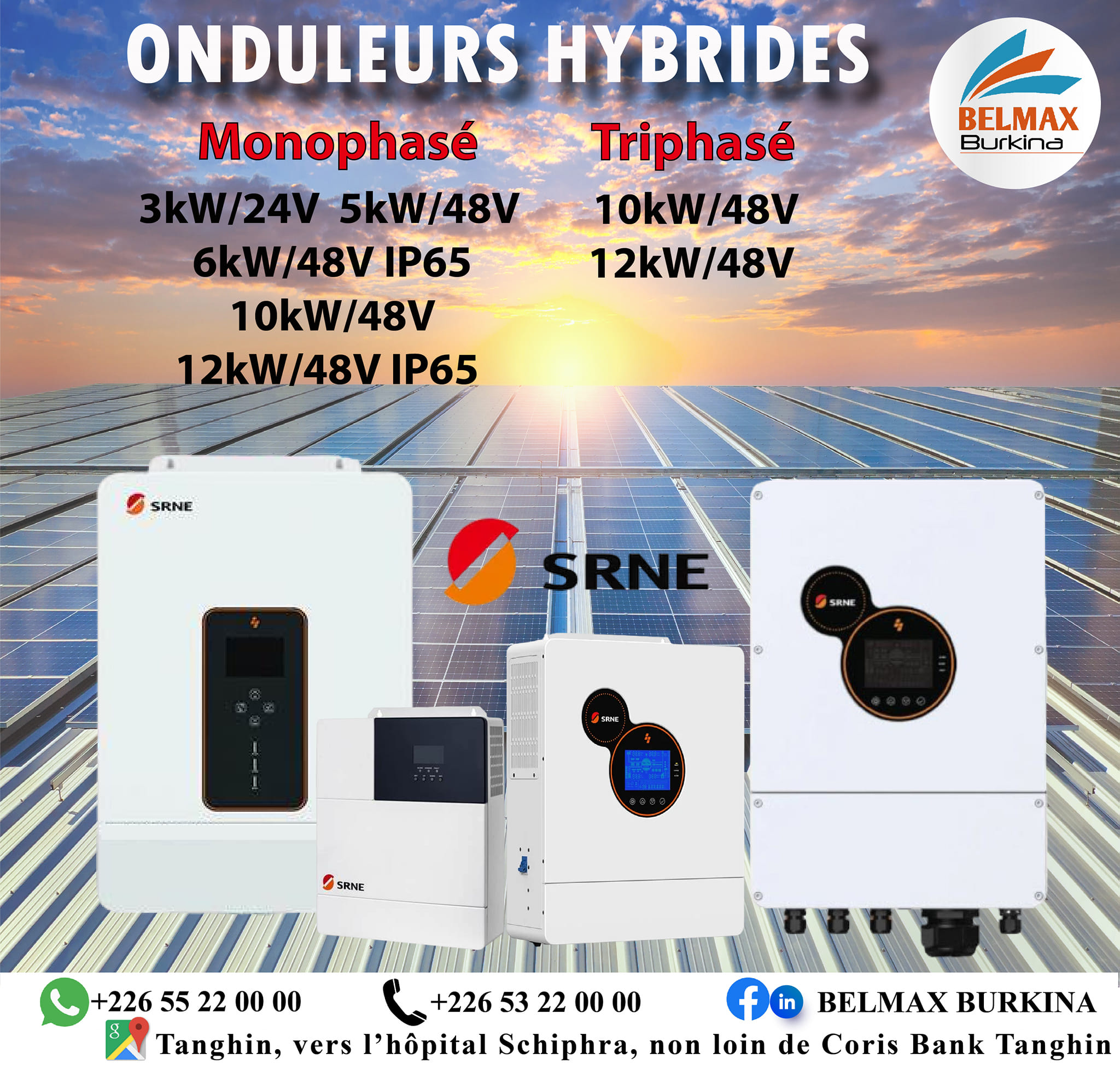 BELMAX - ⭕⭕ Onduleurs hybrides mono et triphasés #SRNE Les onduleurs ...