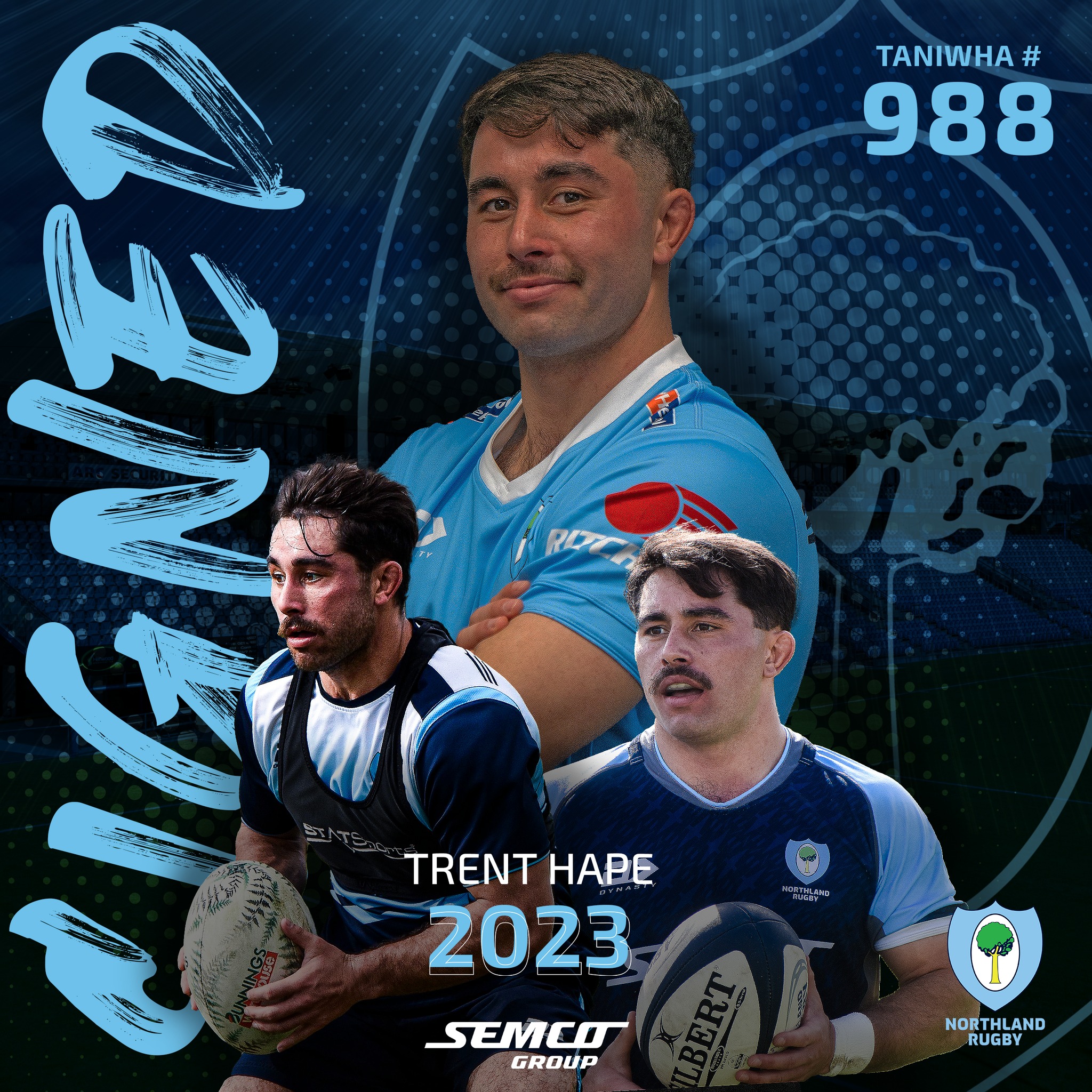 Trent Hape, Taniwha #988, has re-signed with Northland for 2023
