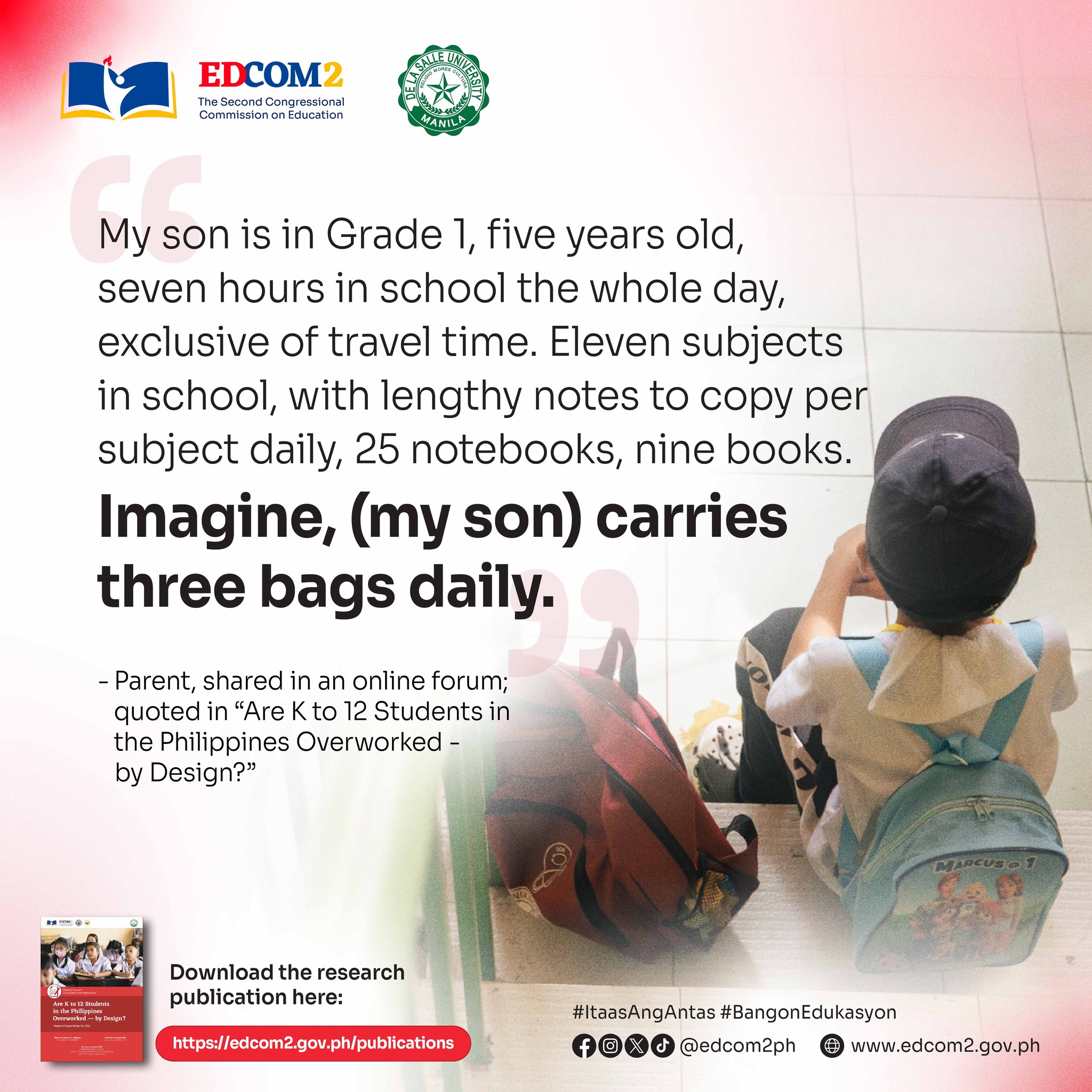 Ito ay isa sa mga quotes mula sa parent ng isang Grade 1 student - sa ...