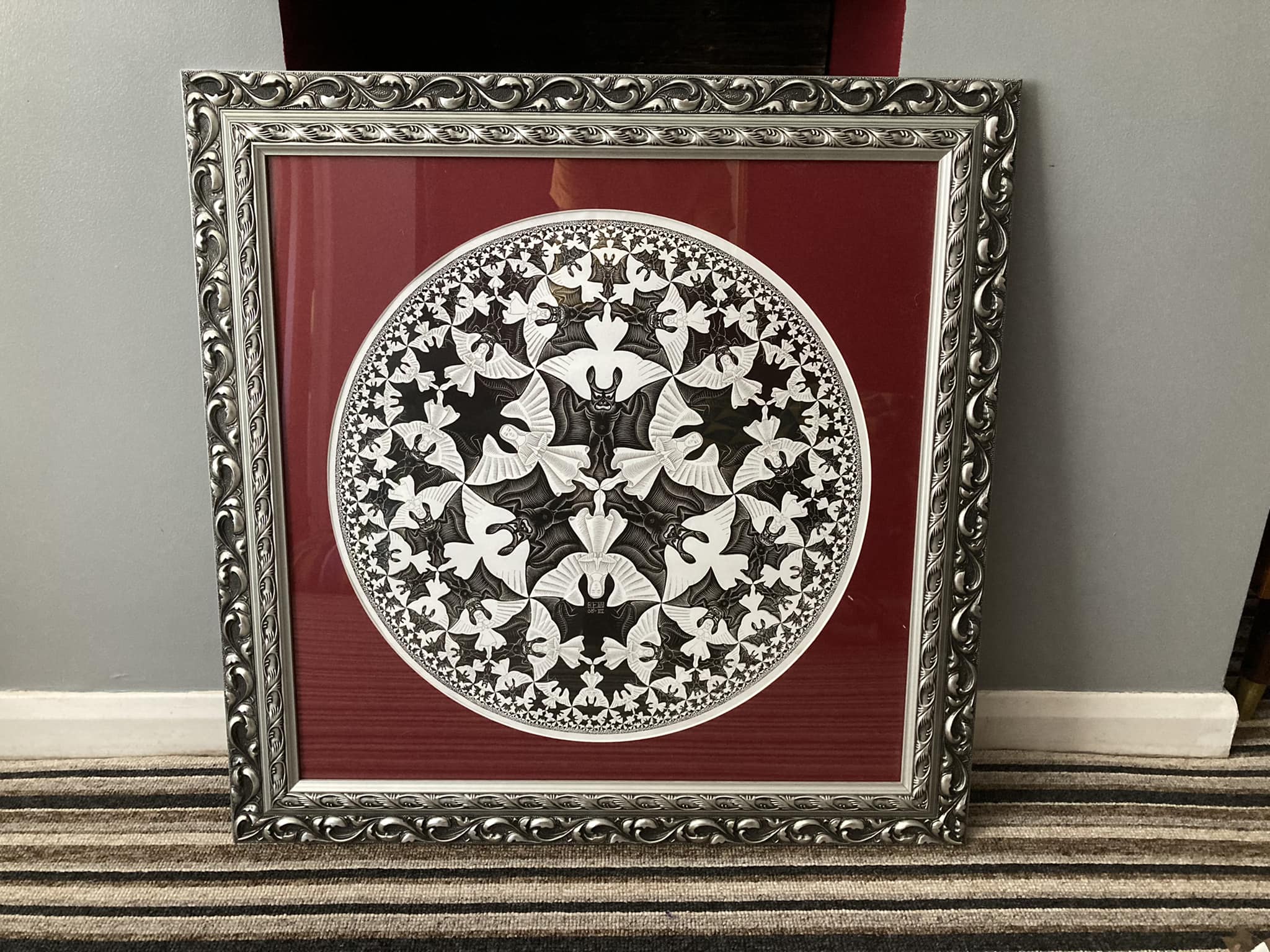 M.C. Escher icosahedron tin box design