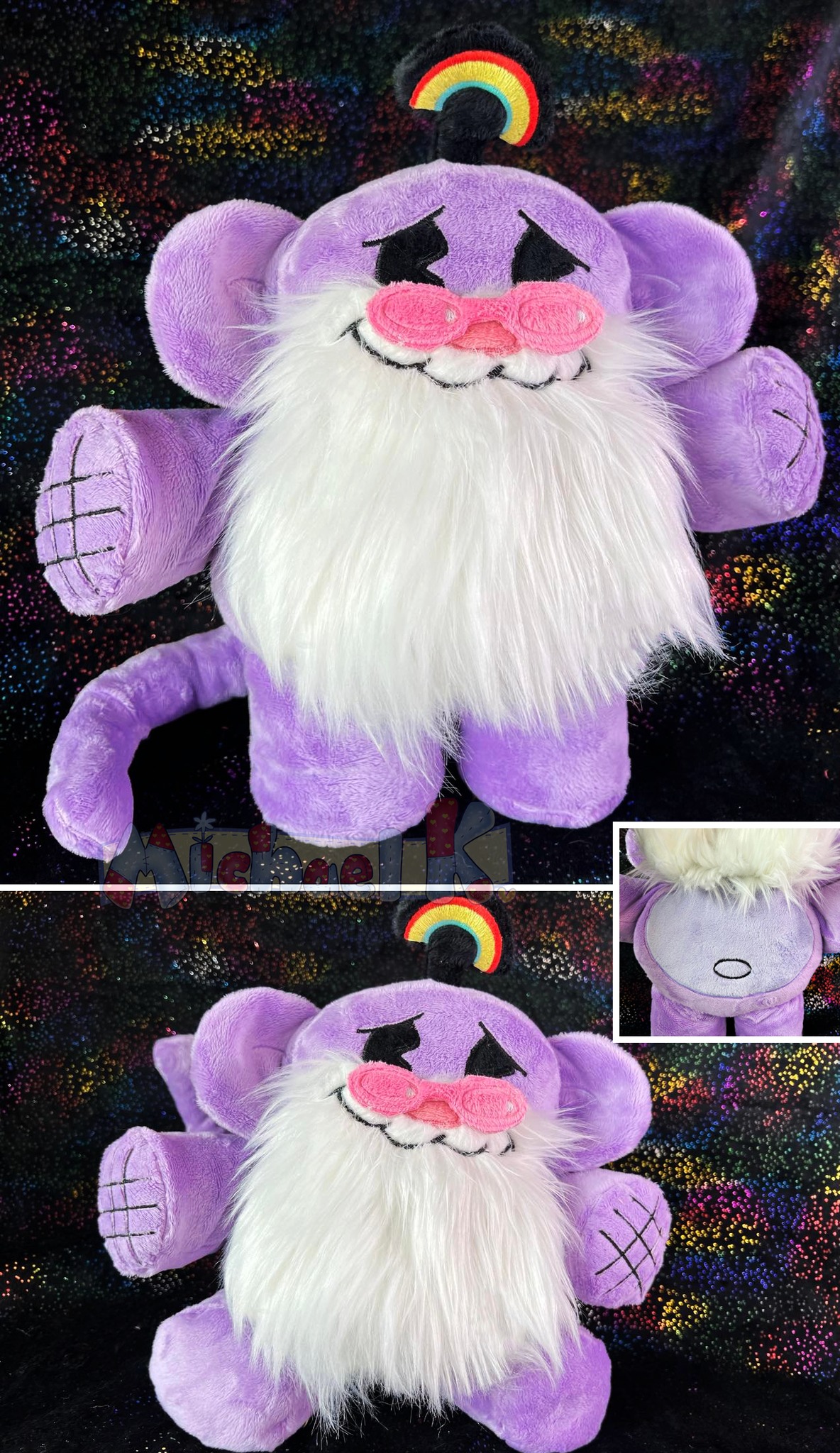 COMMISSION] Elder Rainbow Monkey With weighted limbs 🌈🐒