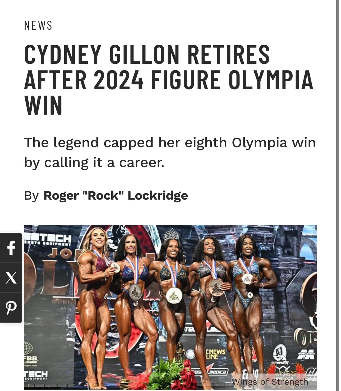 CYDNEY GILLON RETIRES AFTER 2024 FIGURE OLYMPIA WIN The legend 