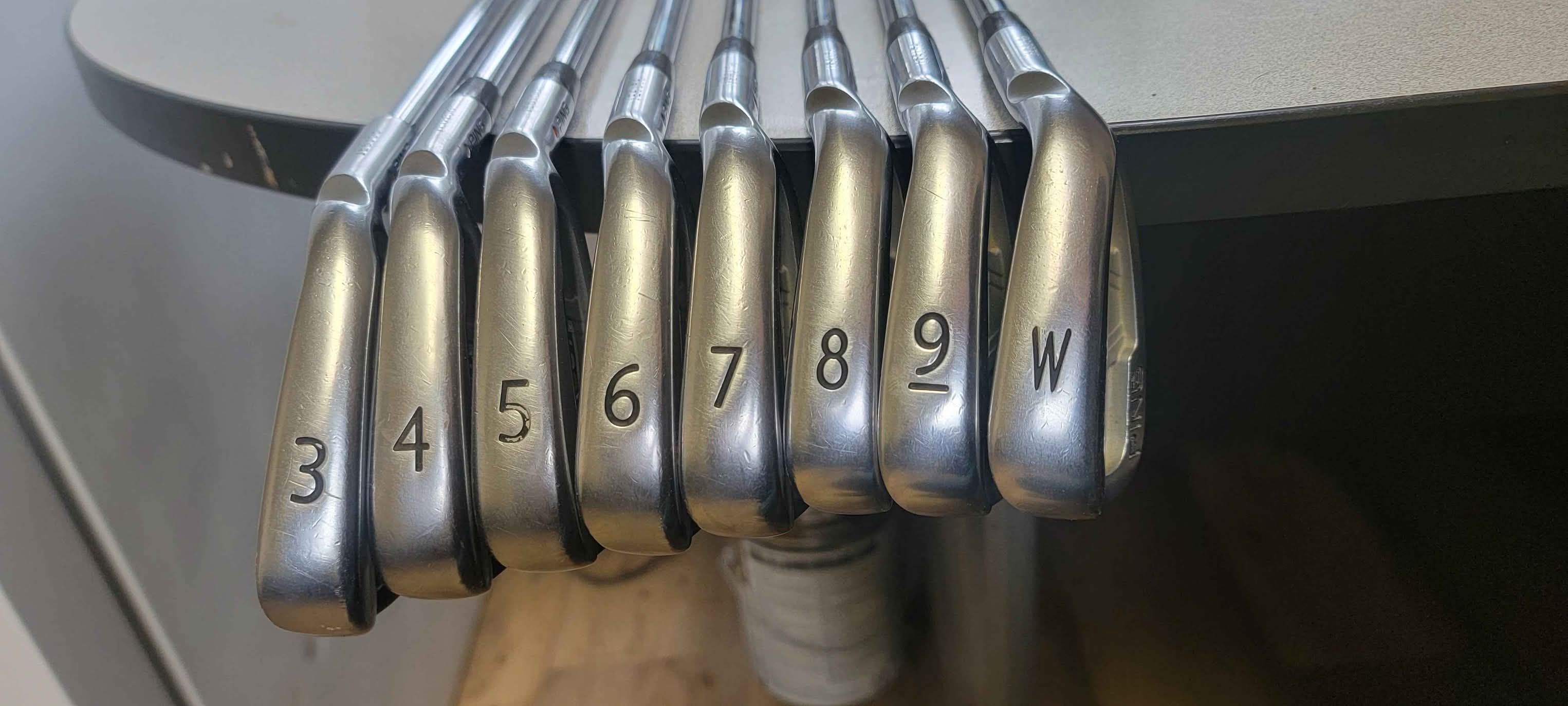 Fers De Golf Ping S57 4-PW - Shafts Ping AWT Stiff, Point Noir, Droitier, Occasion