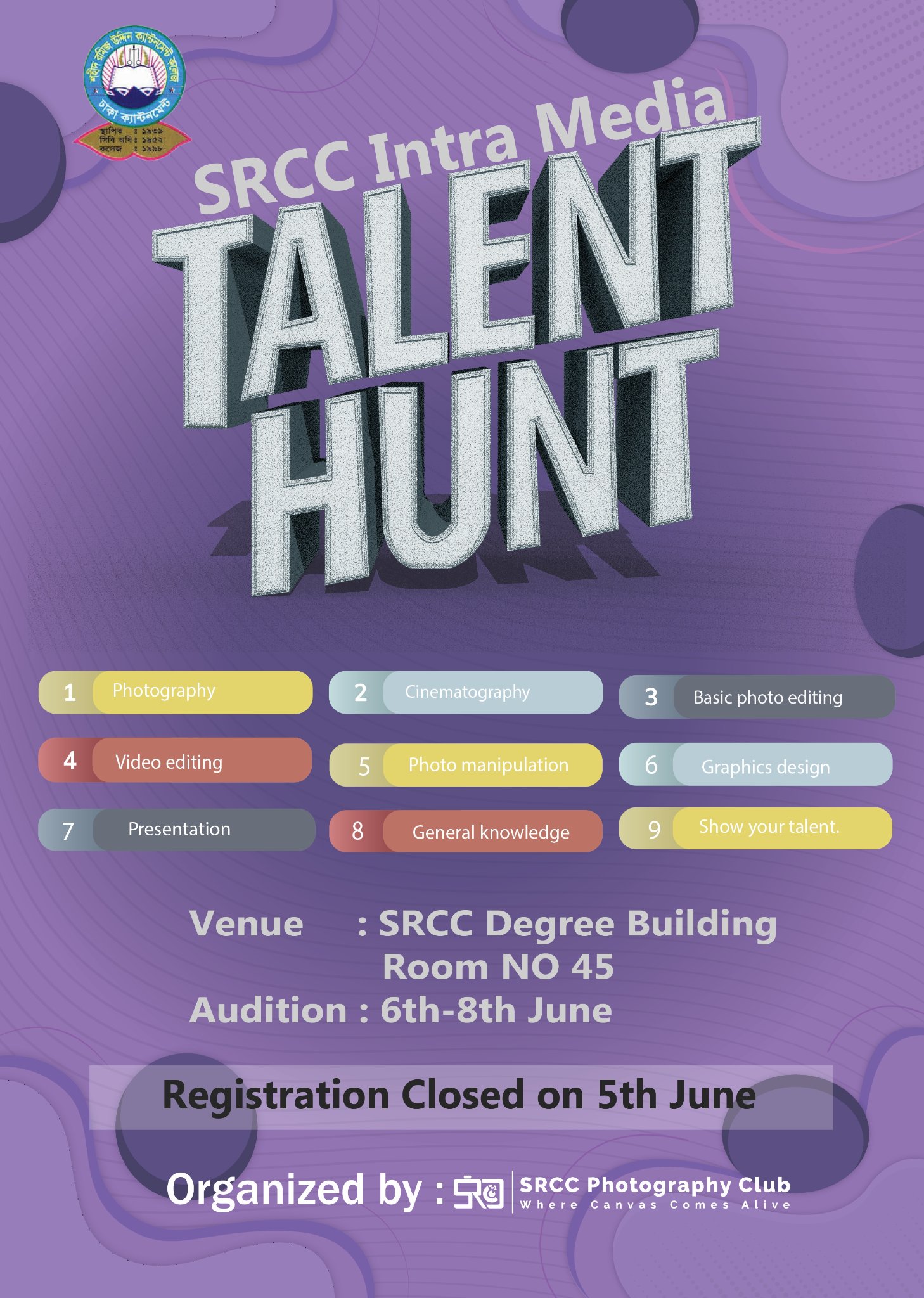 SRCC - Good evening everyone. The time of wait is over. Here we're ...