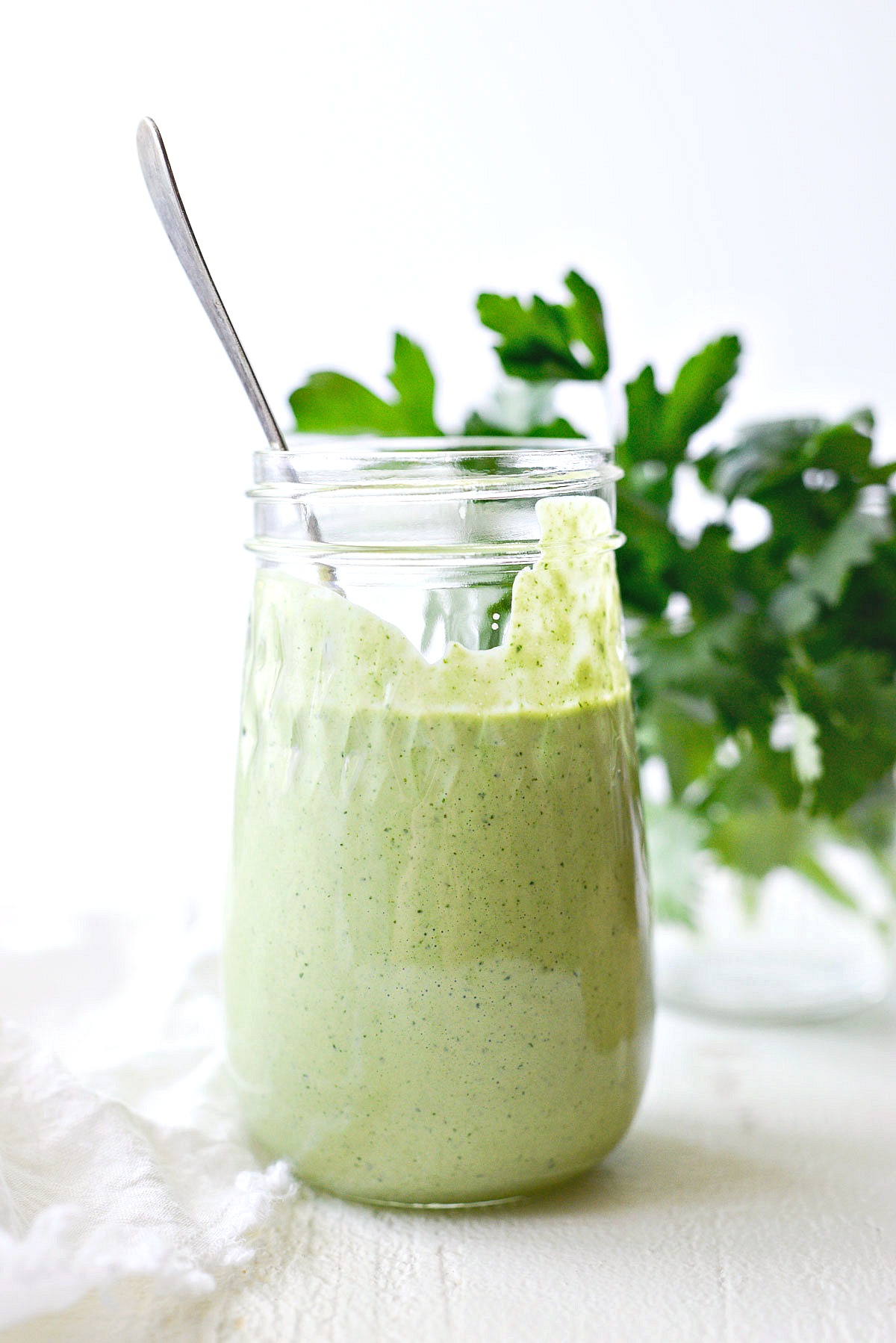 fresh dress green goddess This Salad Dressing recipe combines mayo, sour cream, herbs, lemon, and garlic to create a creamy, tangy dressing that's also a great dip! swatches-charming-long-sleeve-mini-dress