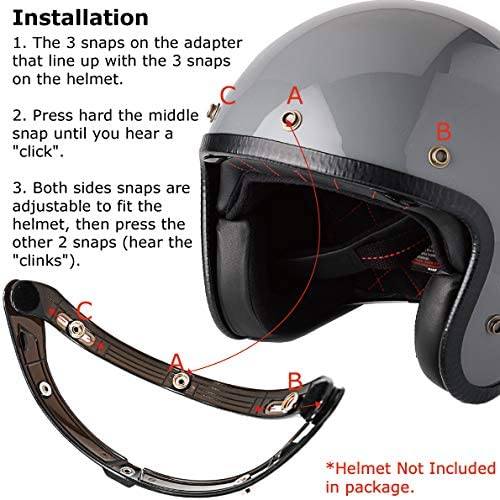 bell 3/4 open face helmet 3 Snap Bubble Motorcycle Visor Face,3 Snap Visor Flip Bubble Antifog Up Adapter Lens Helmets,Motorcycle Retro 3 snap Sun Visor Windproof Helmet Lens : Automotive Removable/Washable anti 3 4 motorcycle helmets bell