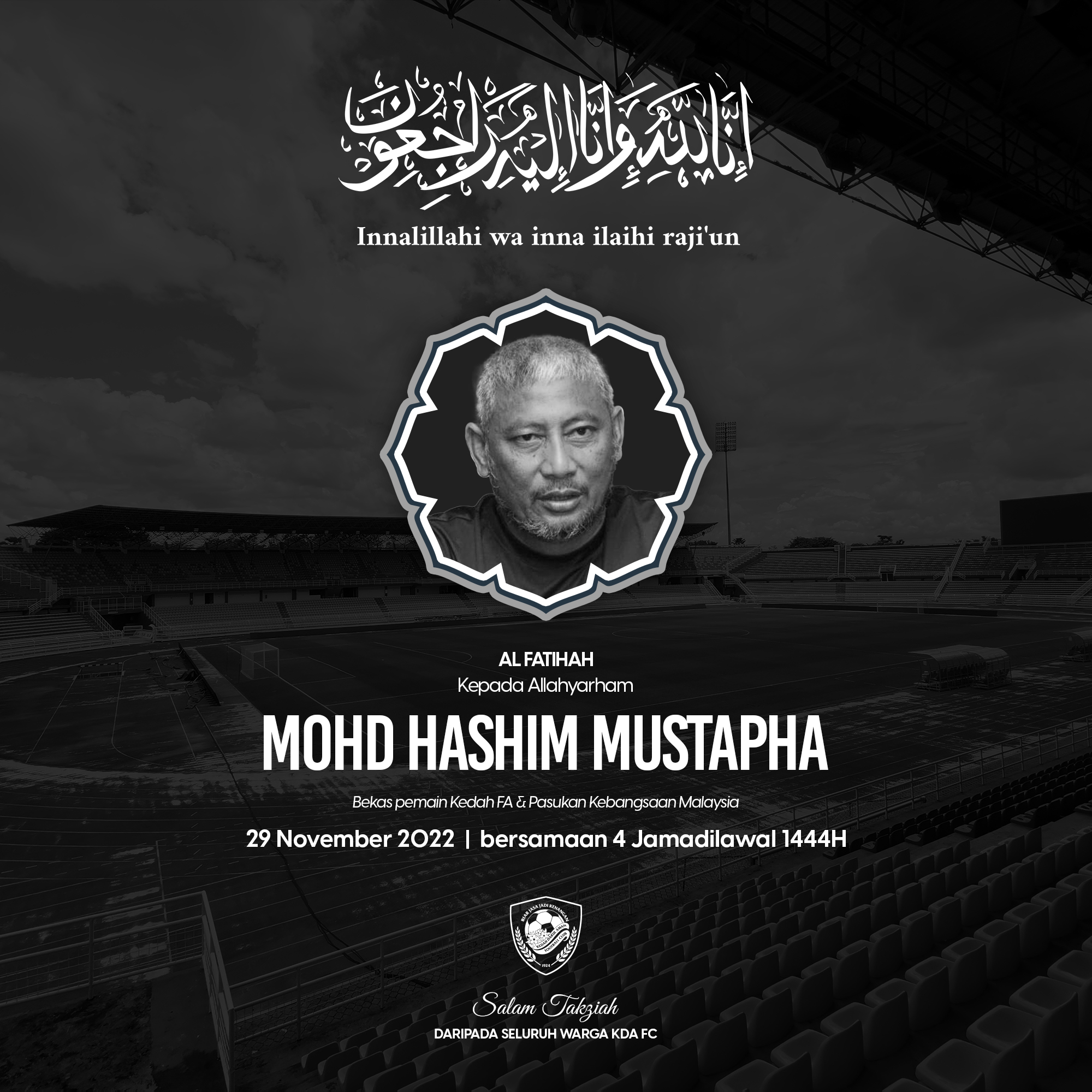 Kedah Darul Aman FC - Salam Takziah, 
