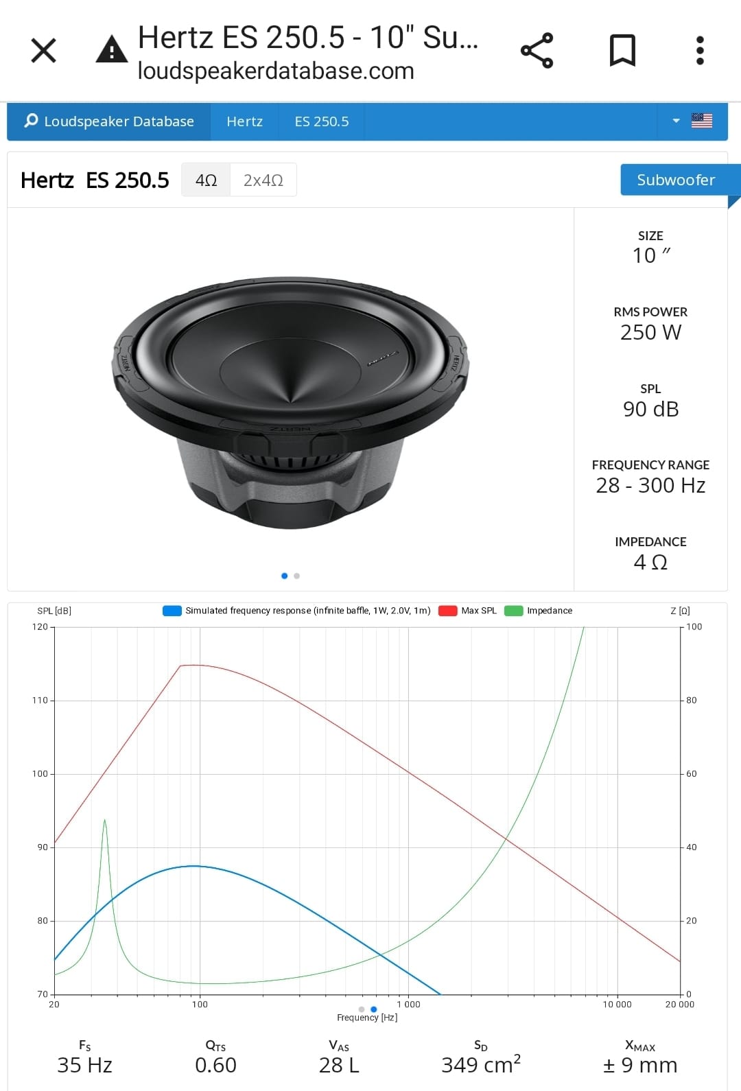Hey has anybody got or used these hertz es250.5 subs and are they