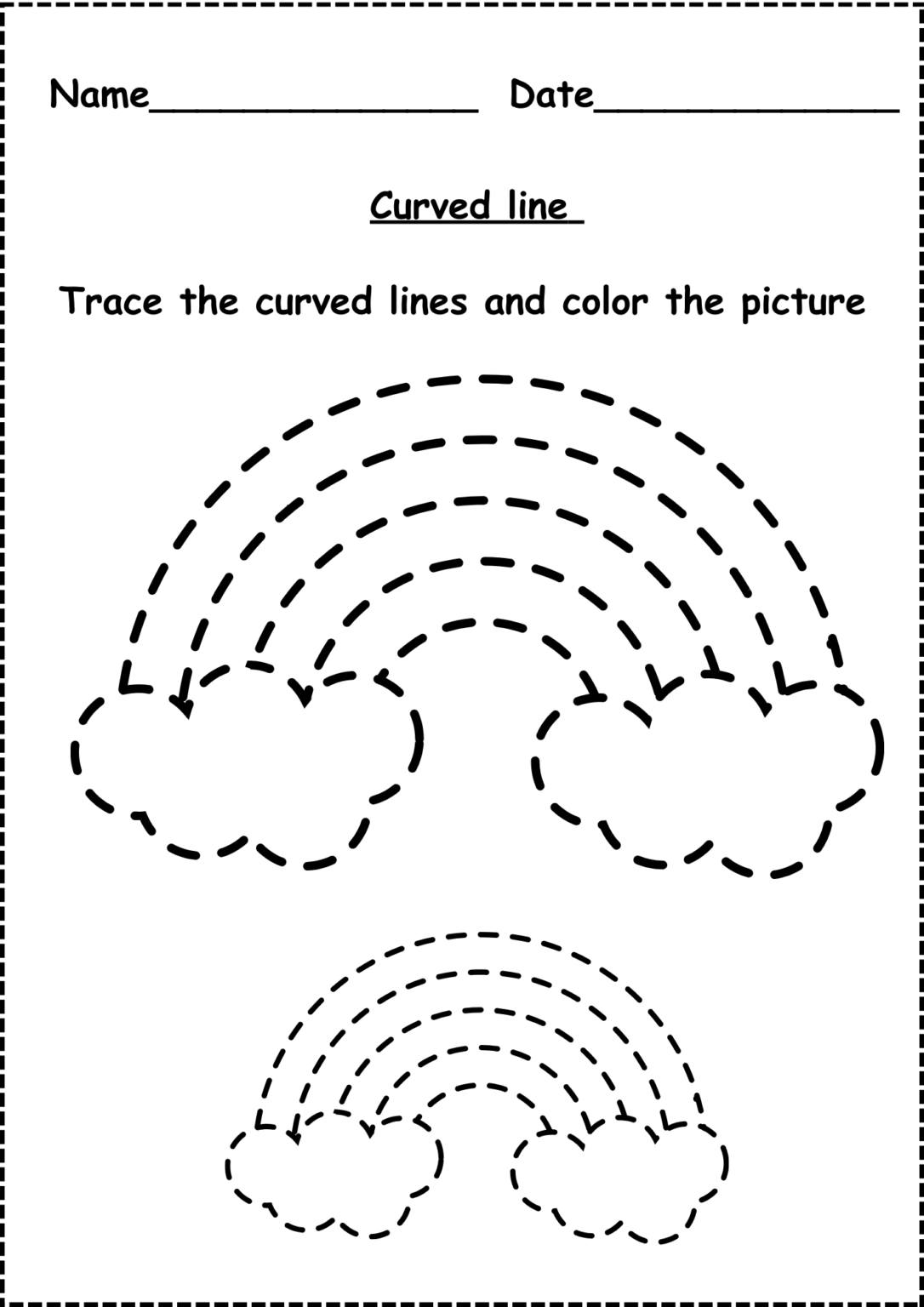 KINDERGARTEN WORKSHEETS & RESOURCES👨‍👩‍👧‍👧 | Tracing Lines [ Part 2 ]😍 ...