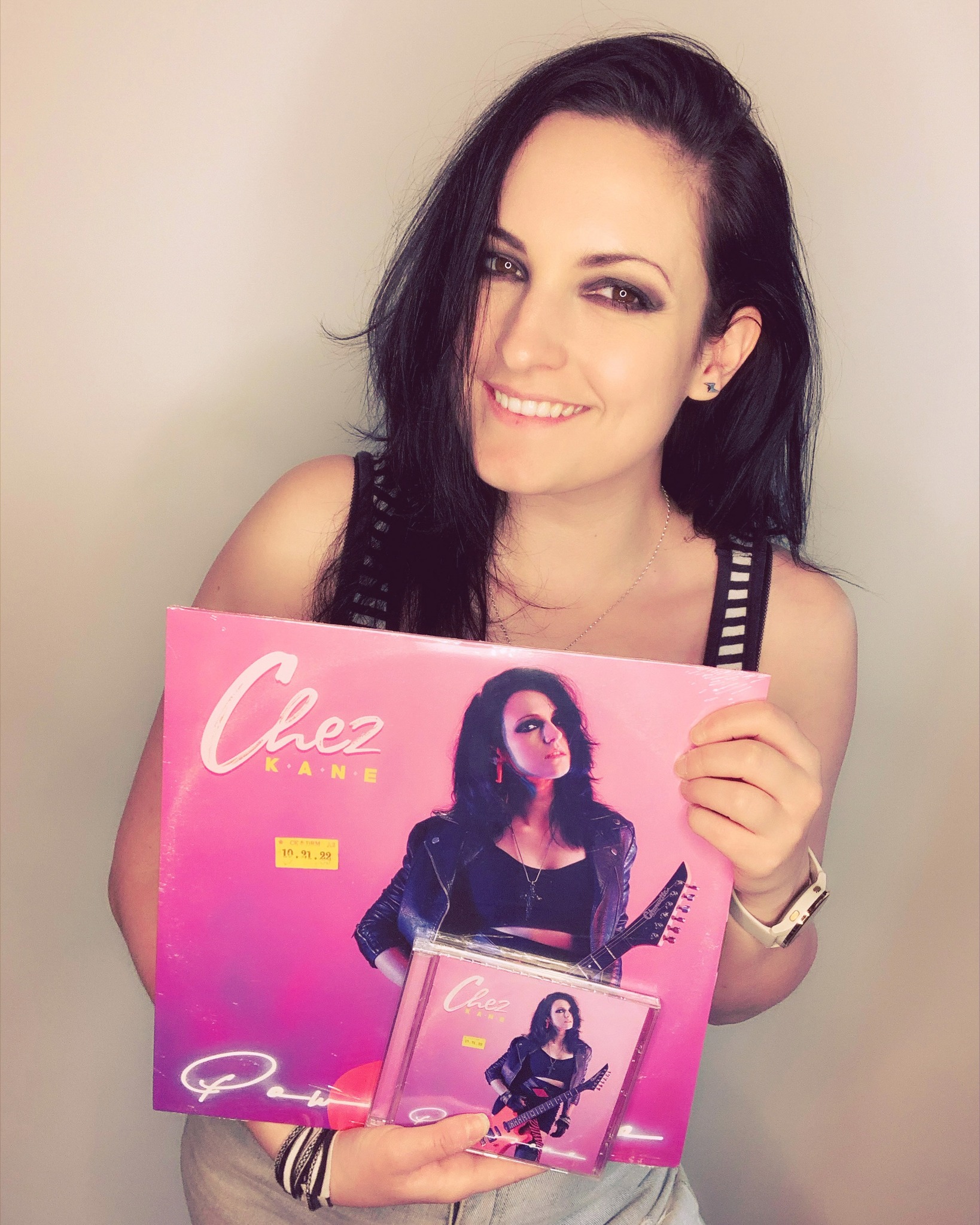 Chez Kane with her copies of her excellent new album 