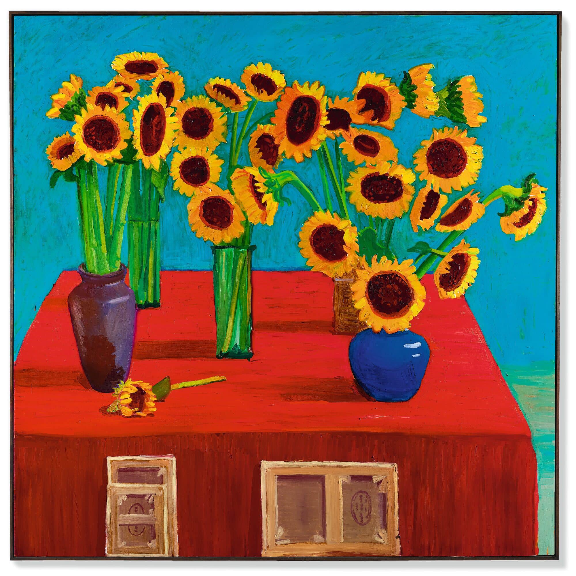 David Hockney (British Artist) Amaryllis in Vase 1984 It is part