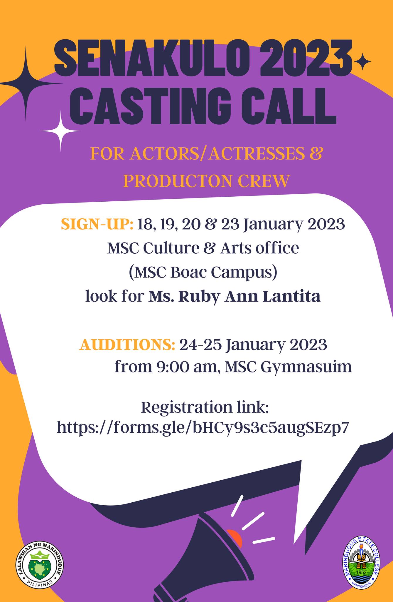 Marinduque - CASTING CALL: SENAKULO 2023 The Provincial Government of ...