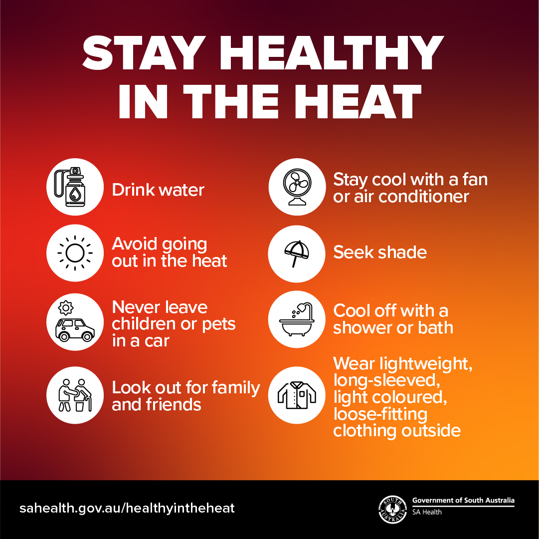 SA Health - ☀️ With temperatures set to reach the high 30s...