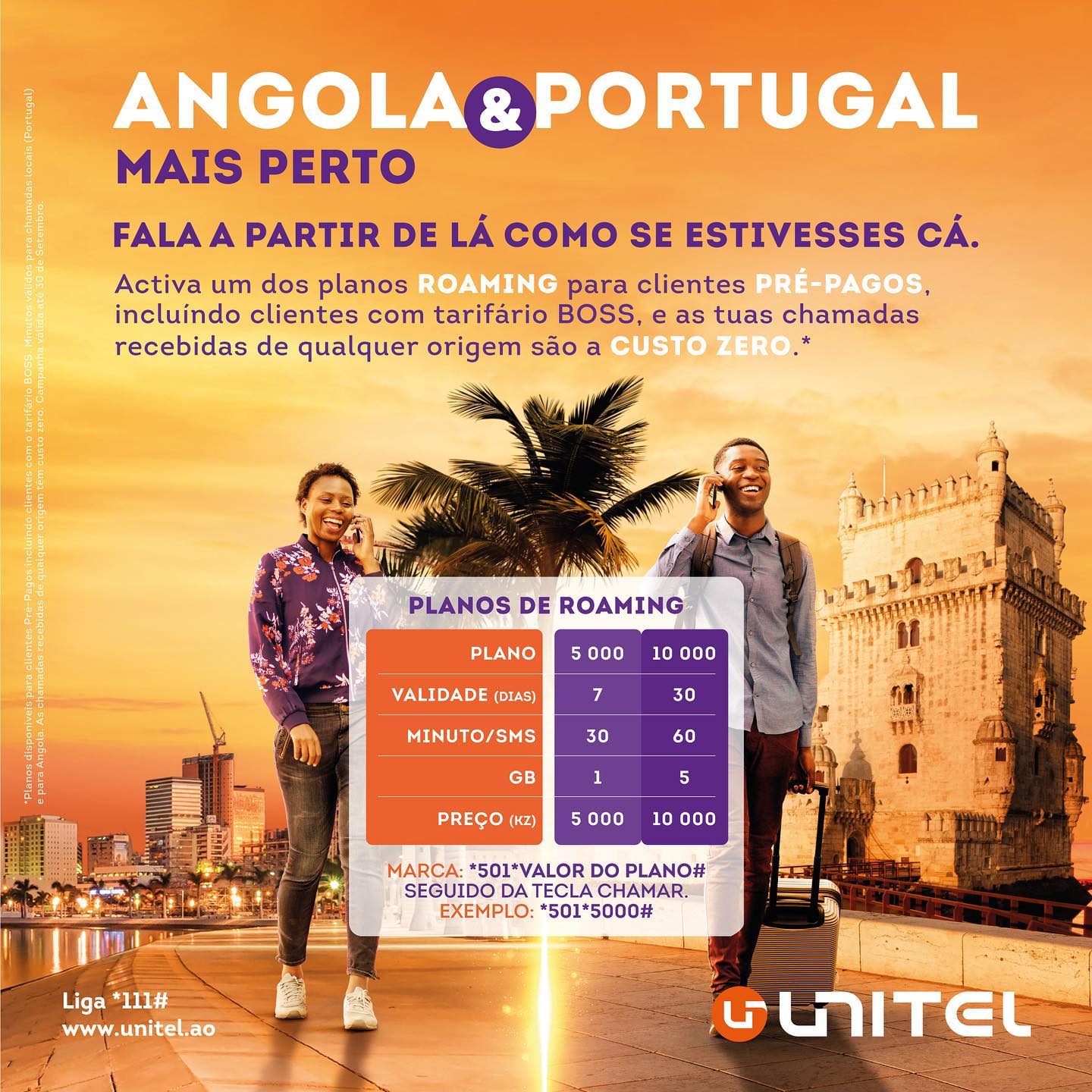 Unitel - Vais para Portugal? Não te esqueças do roaming!... | Facebook