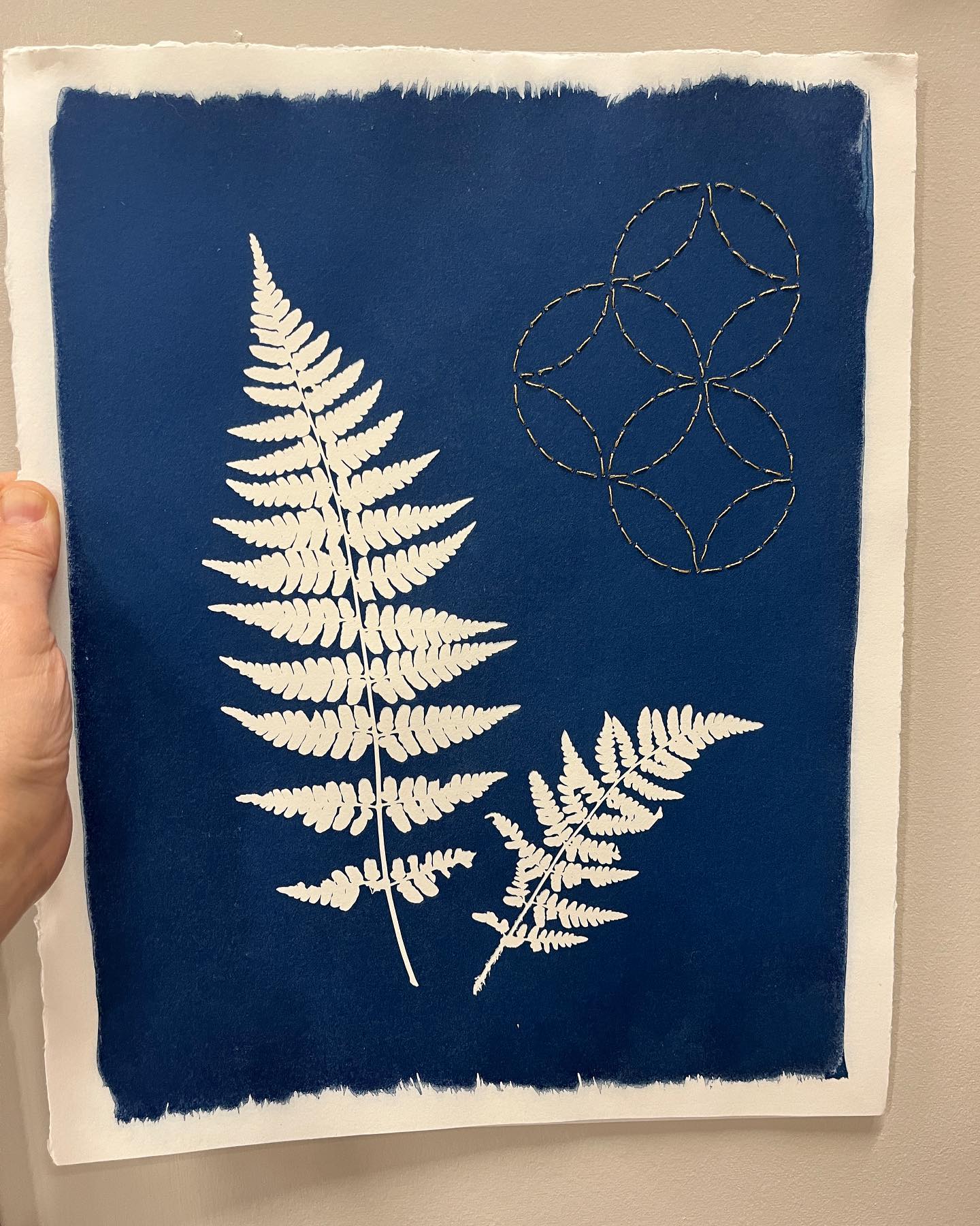 Blue - Shashiko Fern Vesica Picis The Vesica Picis is formed when two ...