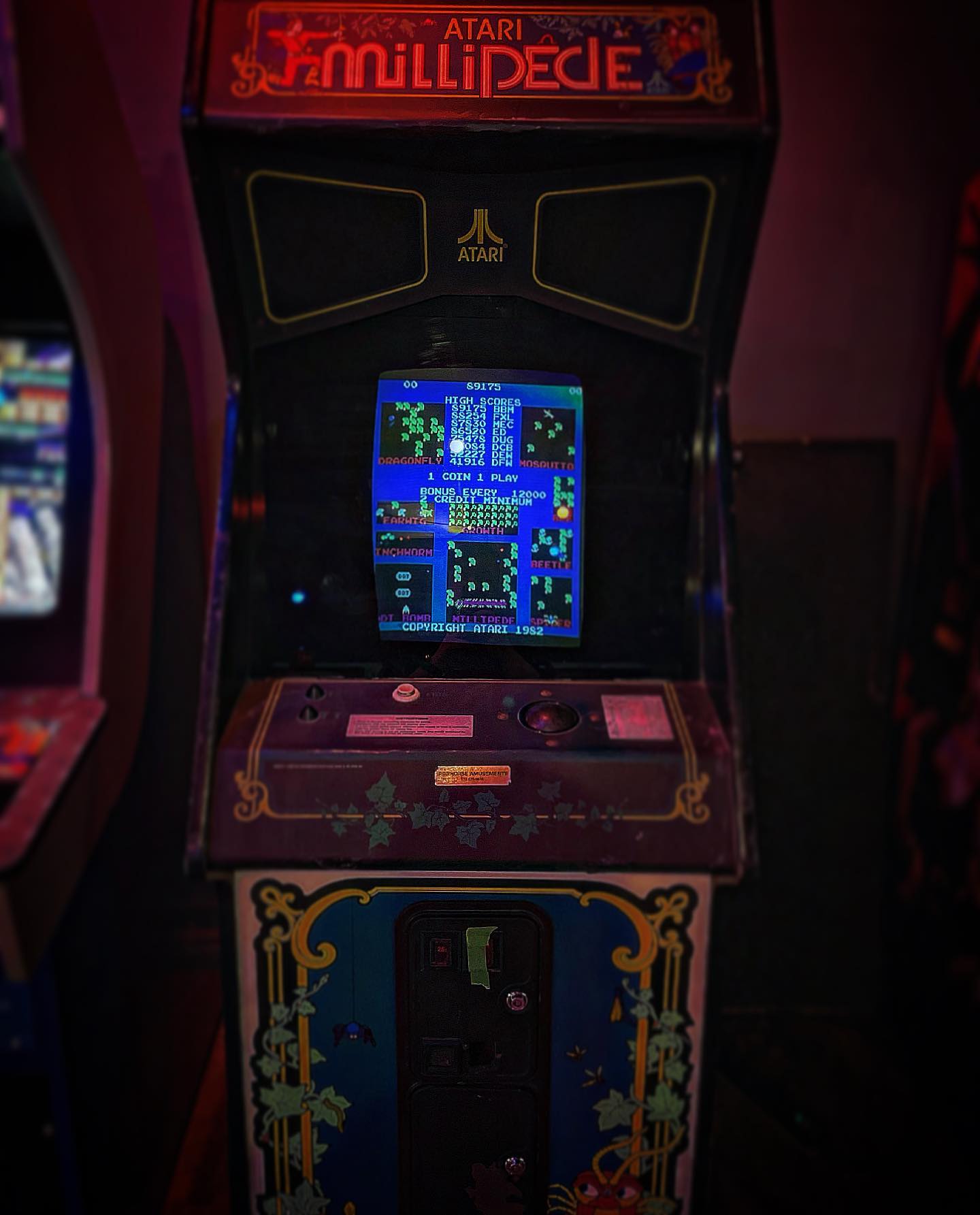 Old 80s arcade games like Millipede on the NES