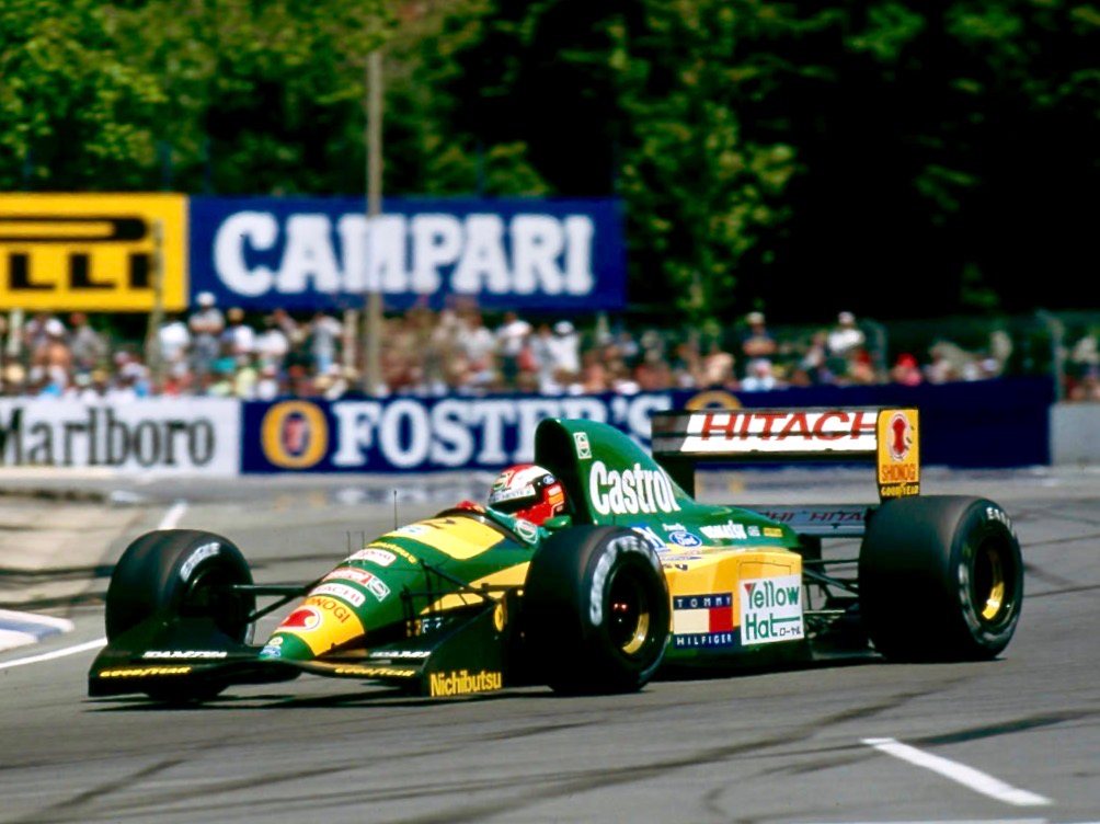 Johnny Herbert's Lotus 102B-Judd at 1991 Australian GP