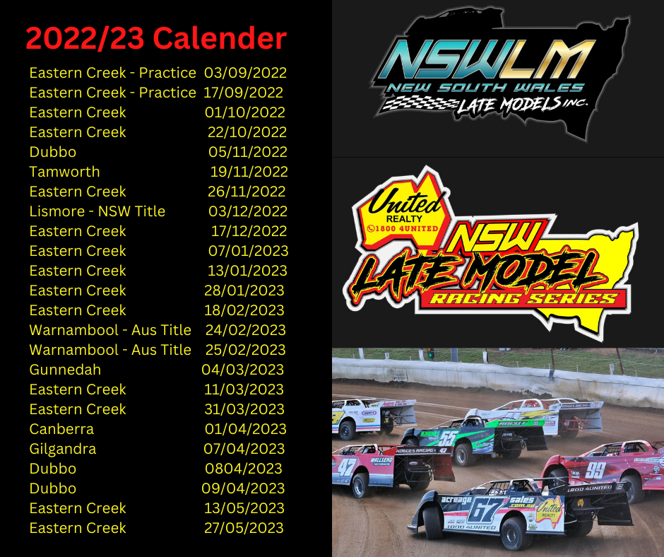 NSW Late Models - Updated Calendar !! NSW Late Models Has... | Facebook