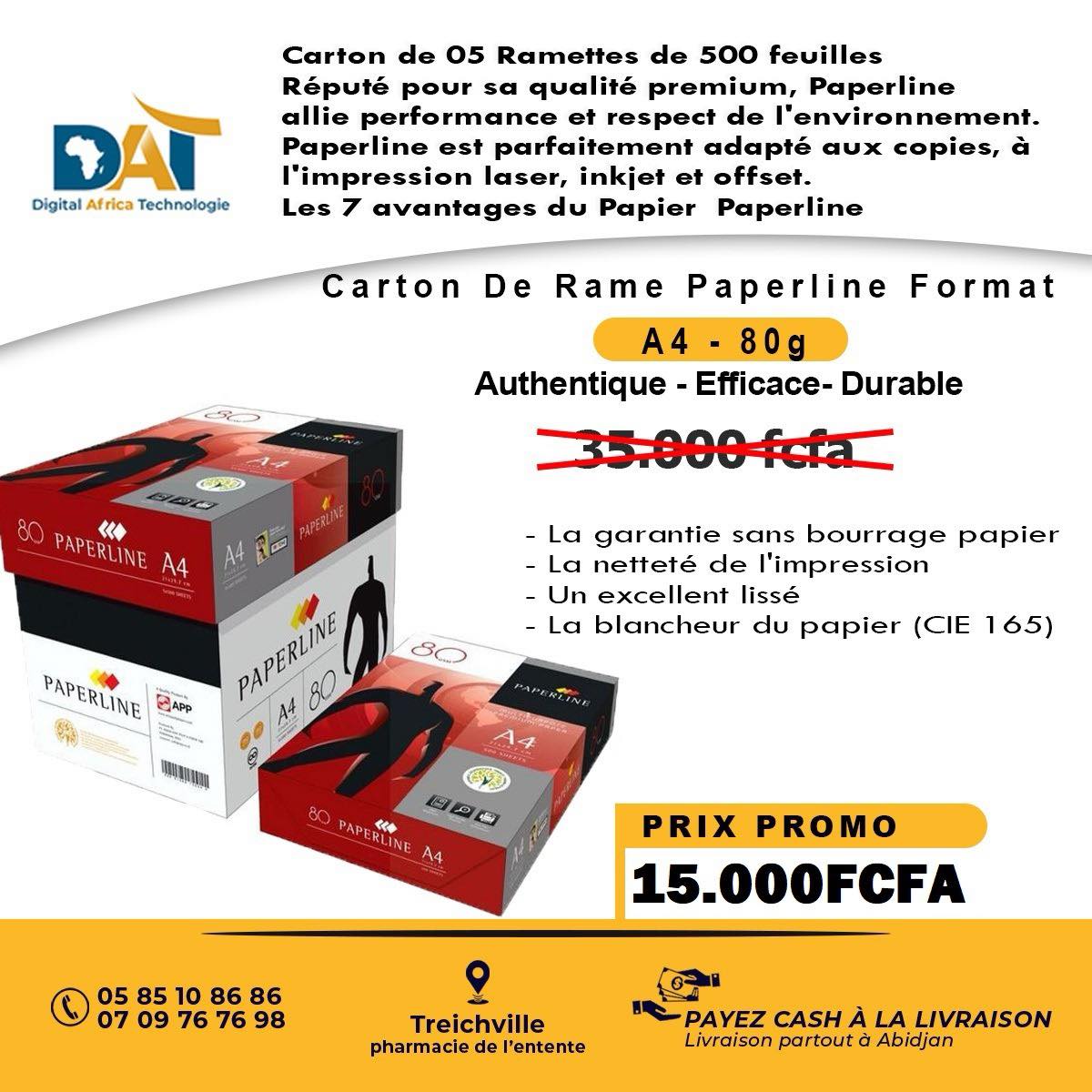 Digital Store - Carton De Rame Paperline - Format A4 - 80g...